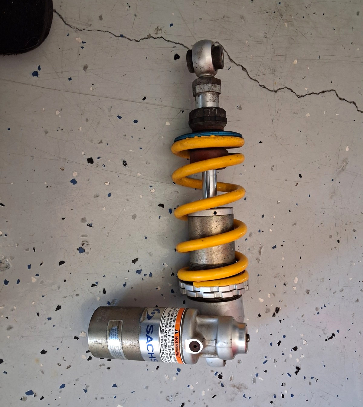 04-10 APRILIA RSV1000R SACHS Rear Shock Spring Suspension 04-10 APRILIA RSV1000R SACHS Rear Shock Spring Suspension