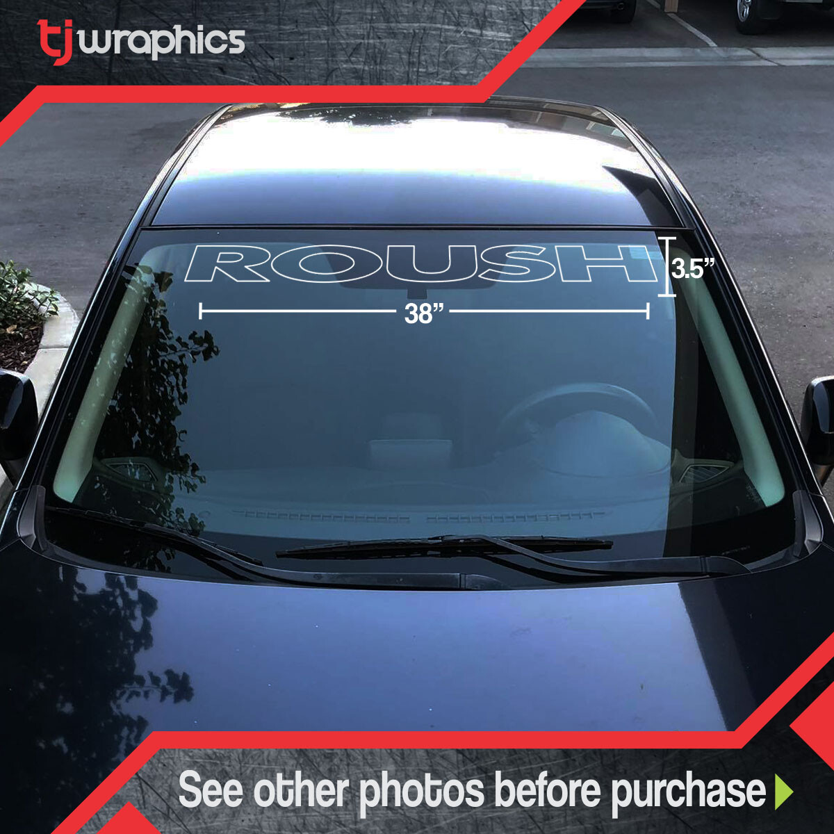 ROUSH Different Styles Racing Windshield Banner Decal Fits Mustang Vinyl Sticker ROUSH Different Styles Racing Windshield Banner Decal Fits Mustang Vinyl Sticker
