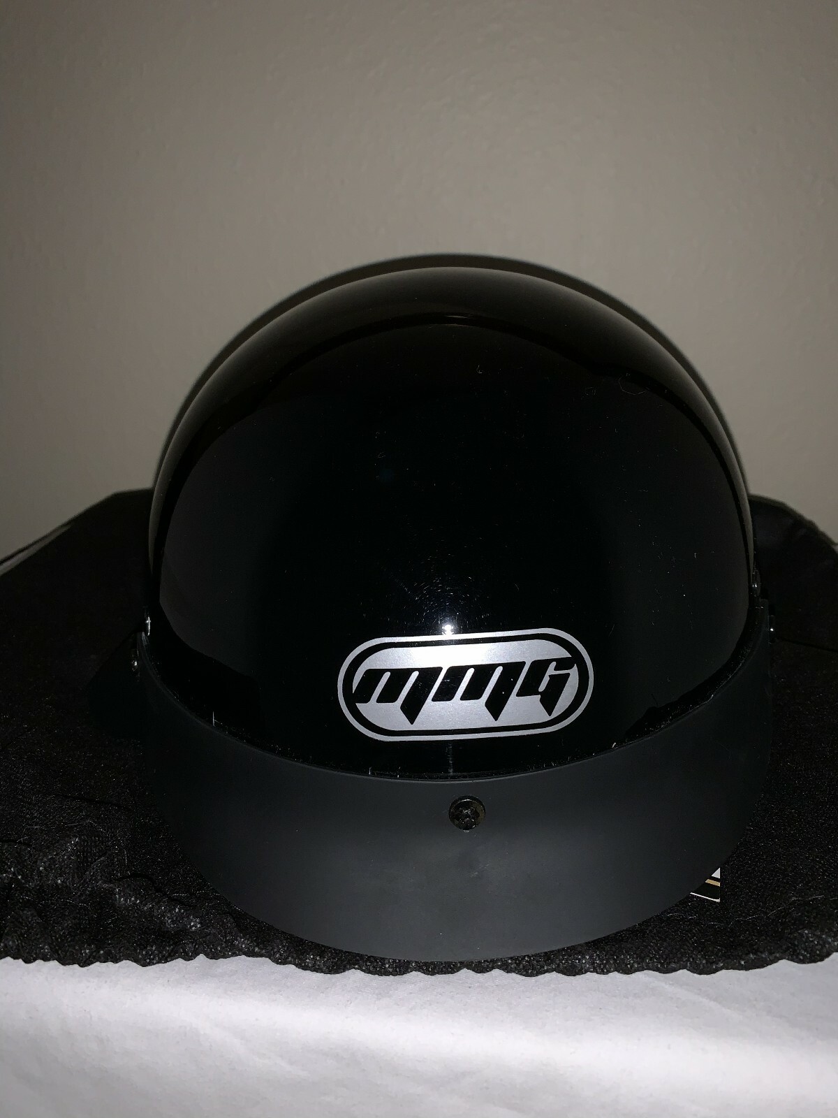 MMG KY-205 DOT Half Helmet Size( S )GLOSSY Black MMG KY-205 DOT Half Helmet Size( S )GLOSSY Black
