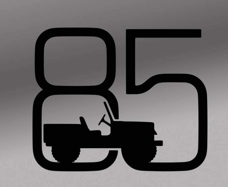85th Anniversary decal for Jeep SET OF 2 Custom design choose color Limited Time 85th Anniversary decal for Jeep SET OF 2 Custom design choose color Limited Time