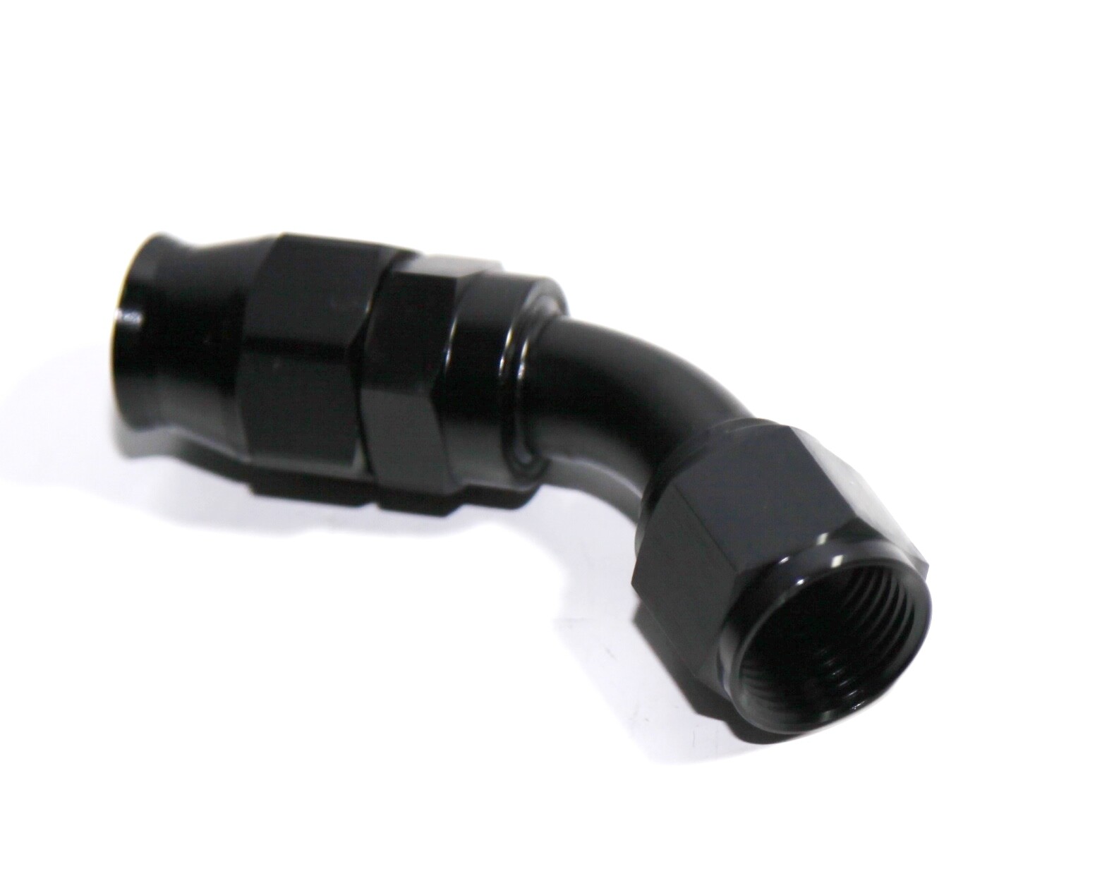 AN10 10AN AN-10 45° Degree Swivel Fuel Oil Gas Line PTFE Hose End Fitting Black