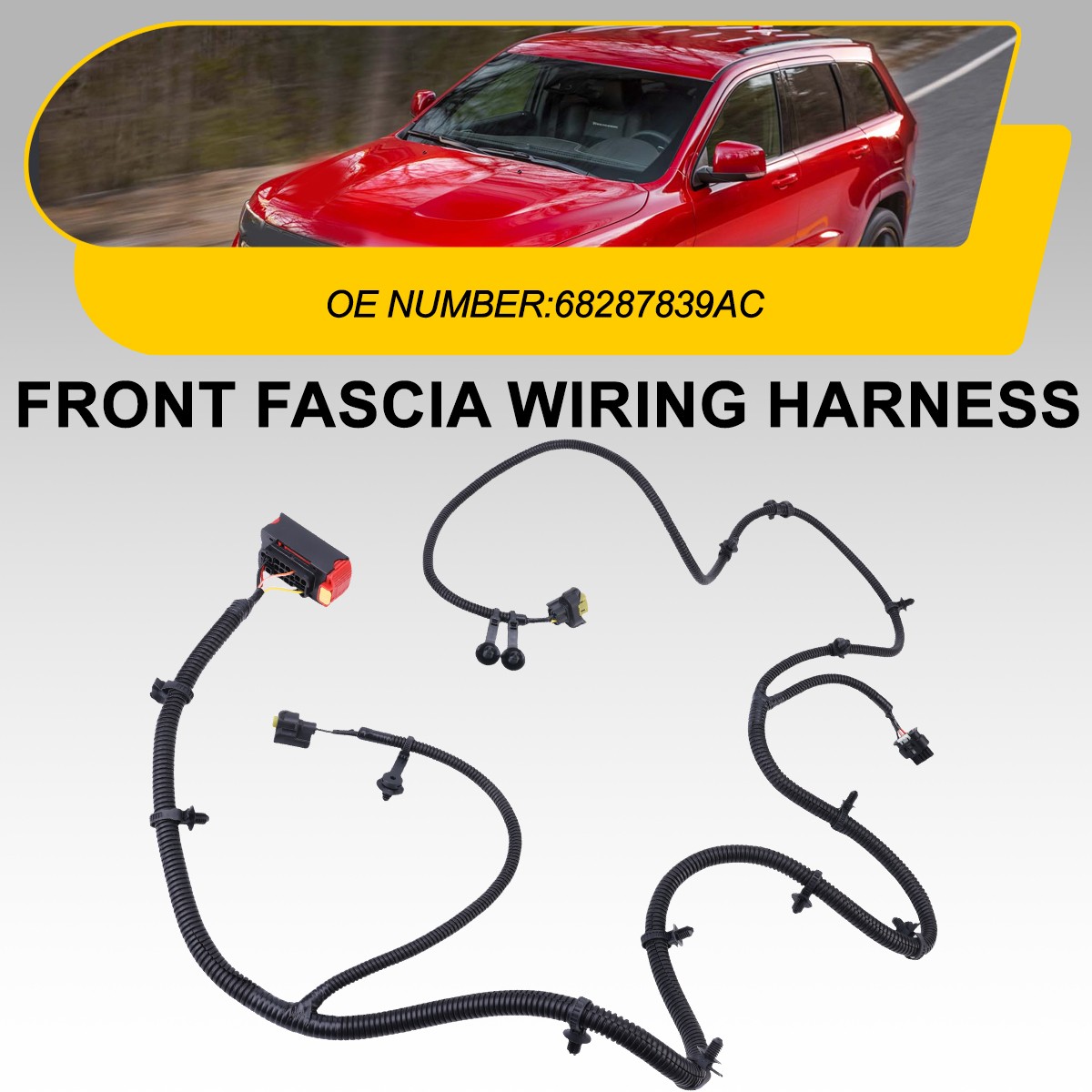 Front Fascia Wiring Harness 68287839AC For 2019 Jeep Cherokee Latitude Limited