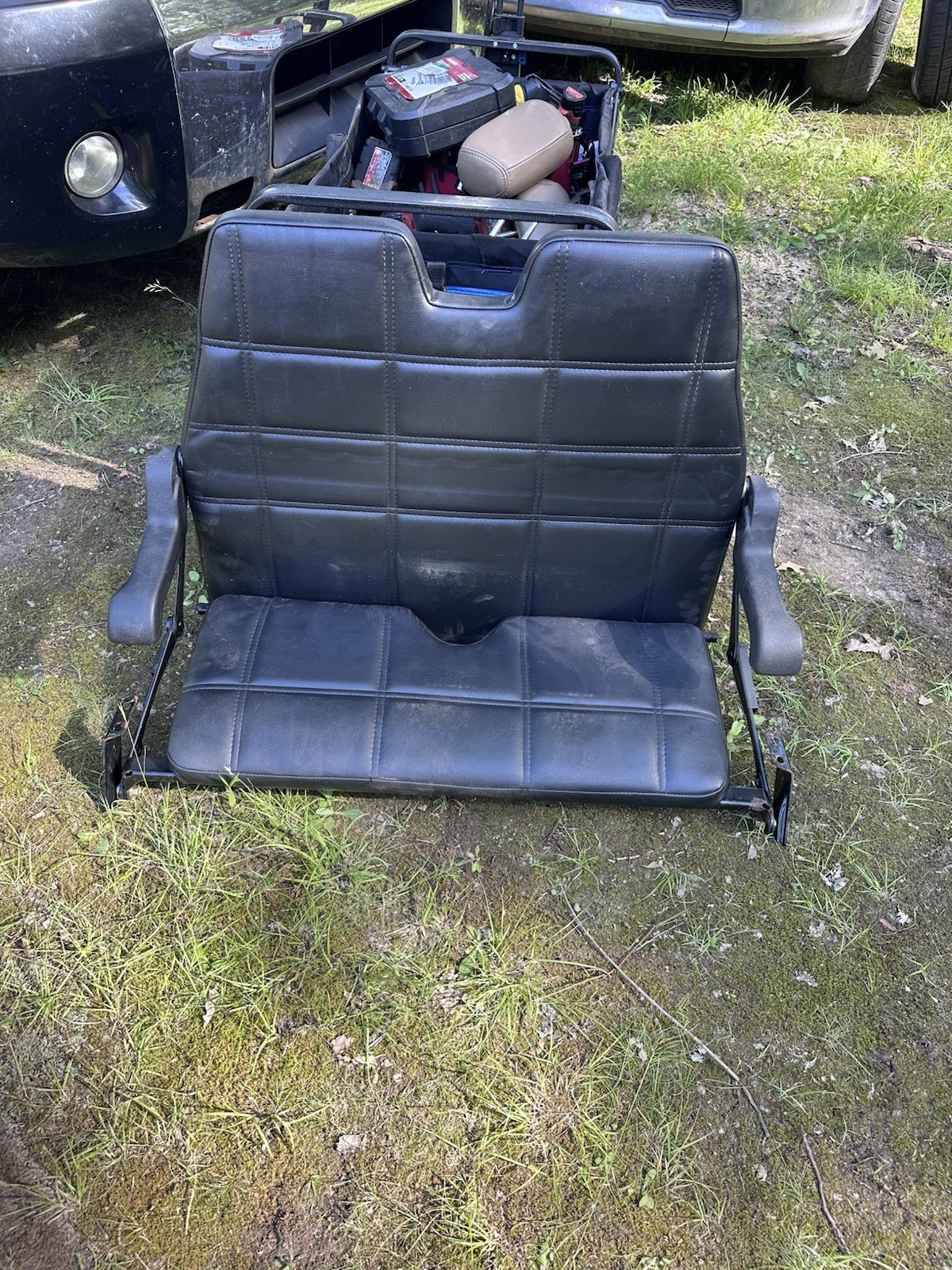 1988-91 Volvo 740 Wagon 3rd Row Booster Seat Assembly Blue RARE OEM 3529034