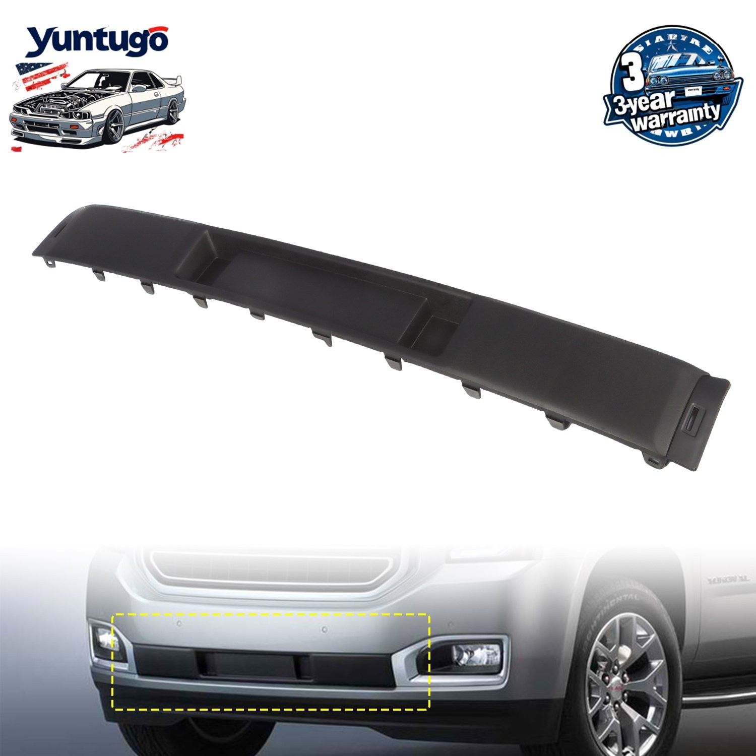 22936424 GM1044120 Front Bumper Cover Molding for GMC Yukon /XL 2015-2020