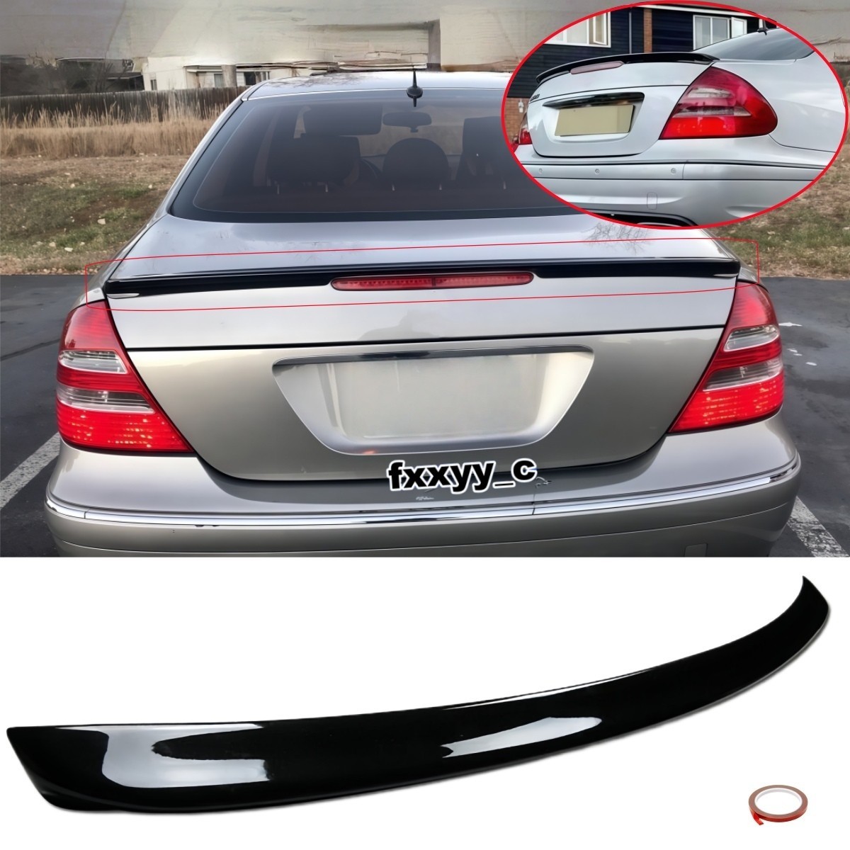 Rear Trunk Spoiler Wing Gloss Black