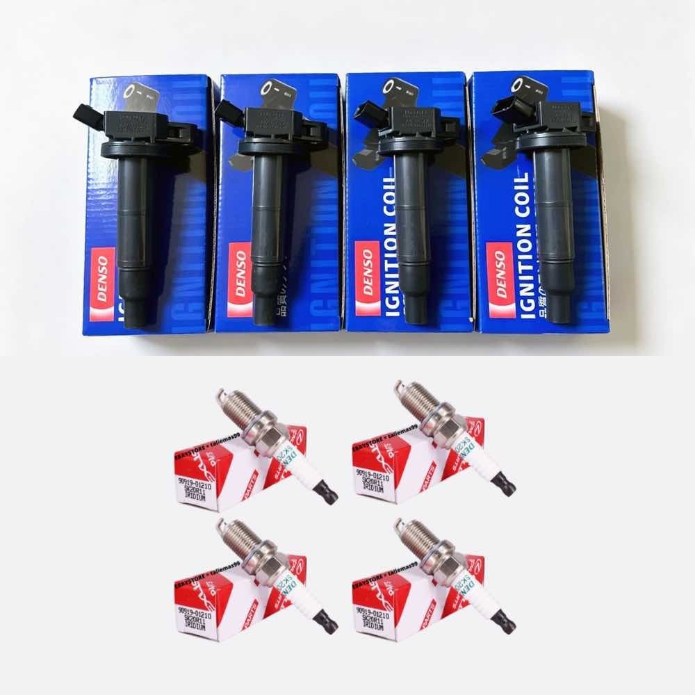 4x Denso Ignition Coil & OEM Spark Plug OEM For 2002-11 Toyota Camry 2.4L UF333