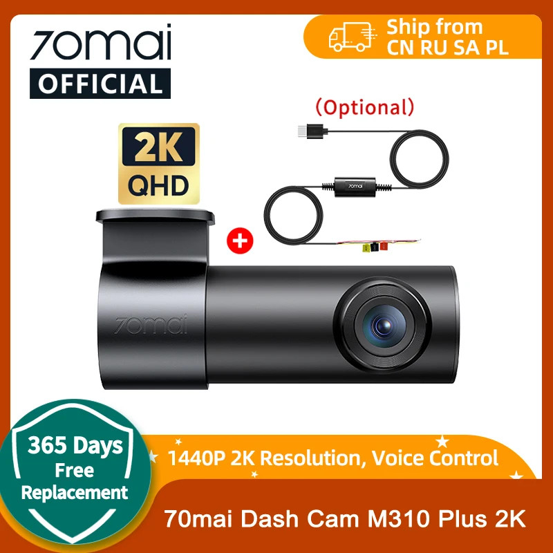 70mai Dash Cam M310 Plus 2K 1440P Night Vision WiFi Voice Control No TF Card