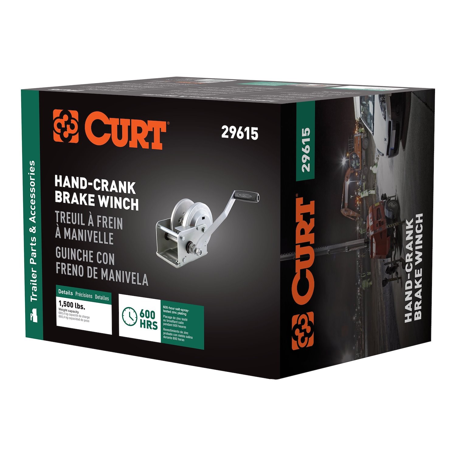Curt 29615 Hand-Crank Brake Winch