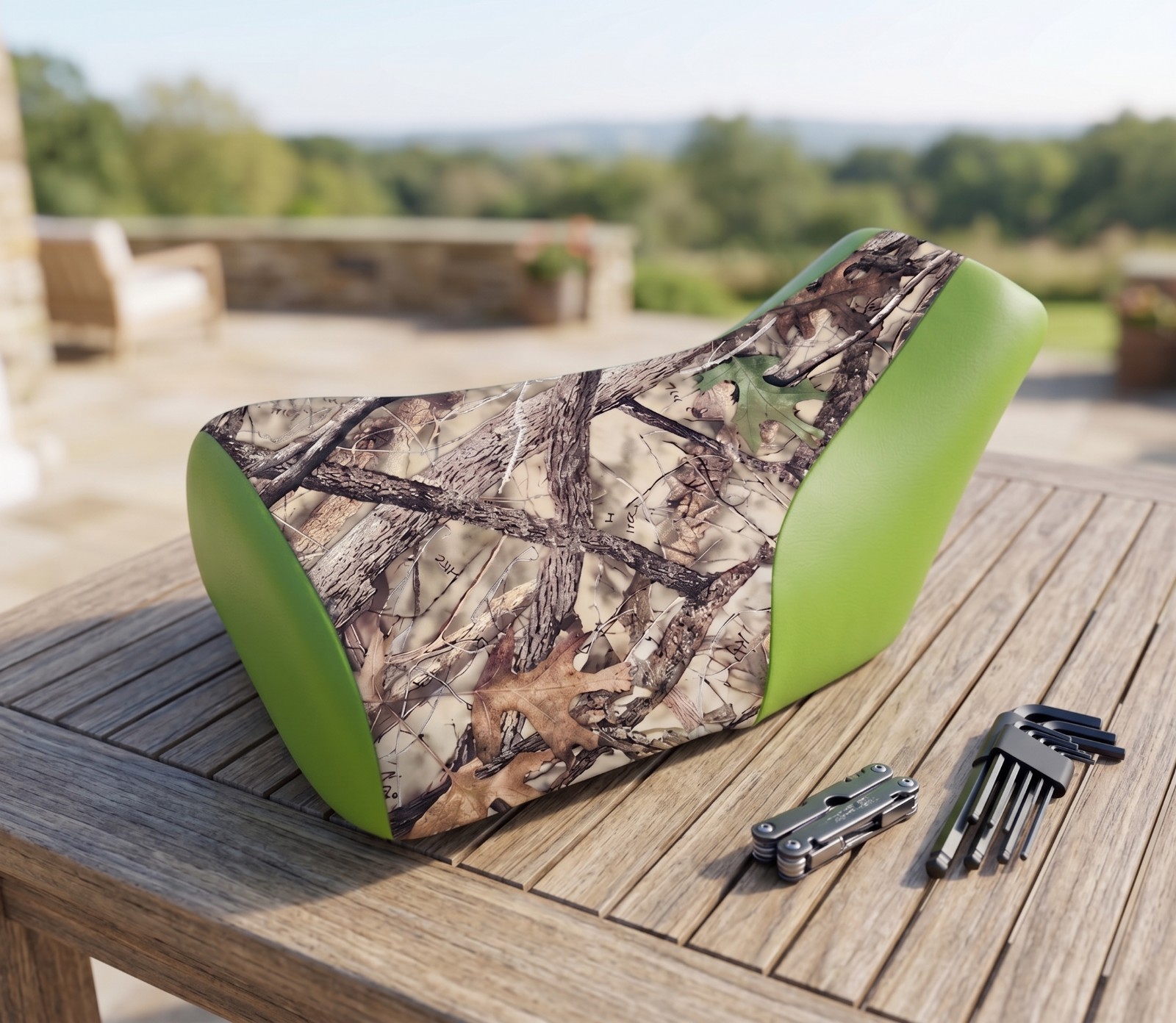 Honda TRX450S Foreman Seat Cover For 1998 To 2000 Camo Green Vinyl Seat Cover