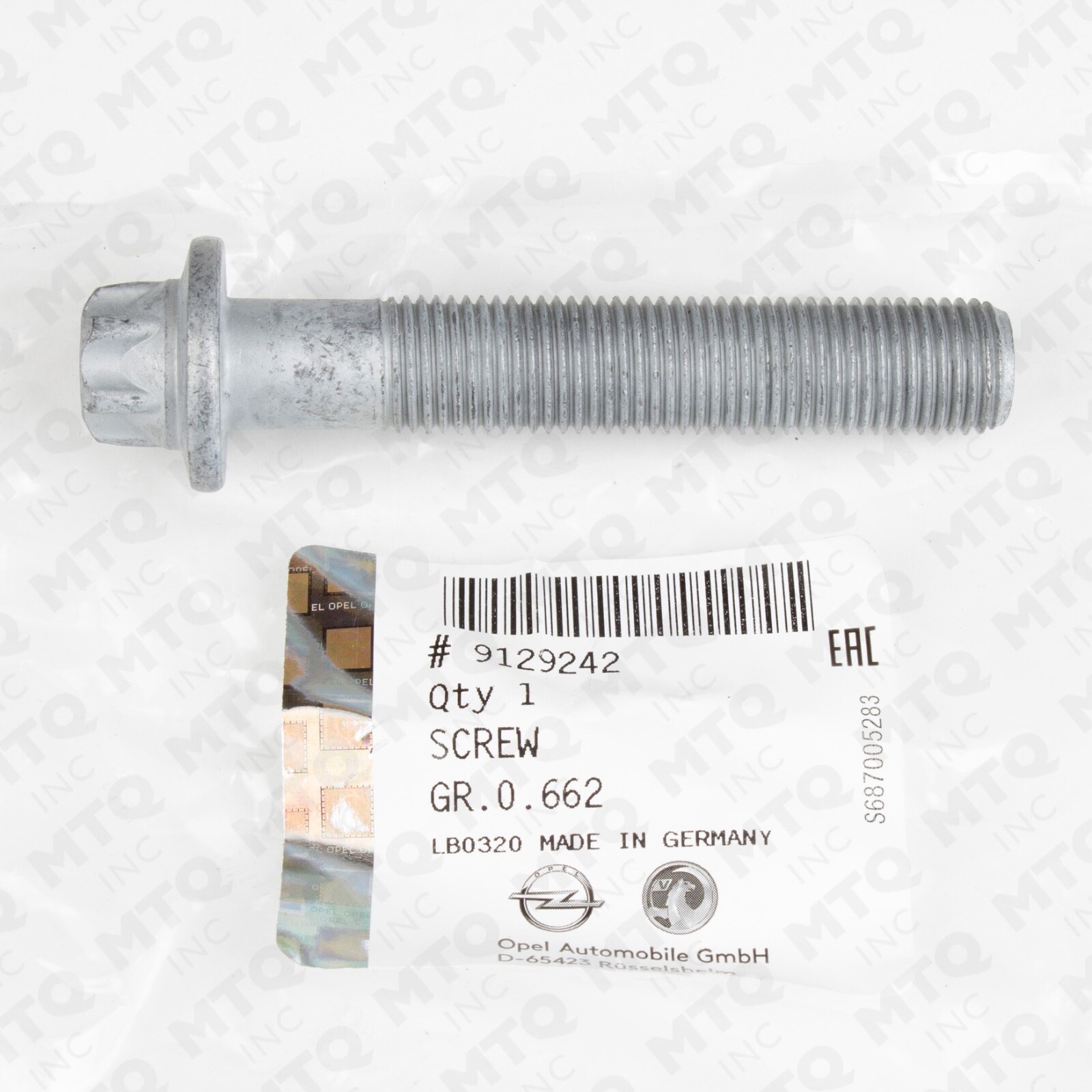 Genuine GM Opel Bearing Cap Bolt 09129242 - 3 Inch (78mm)