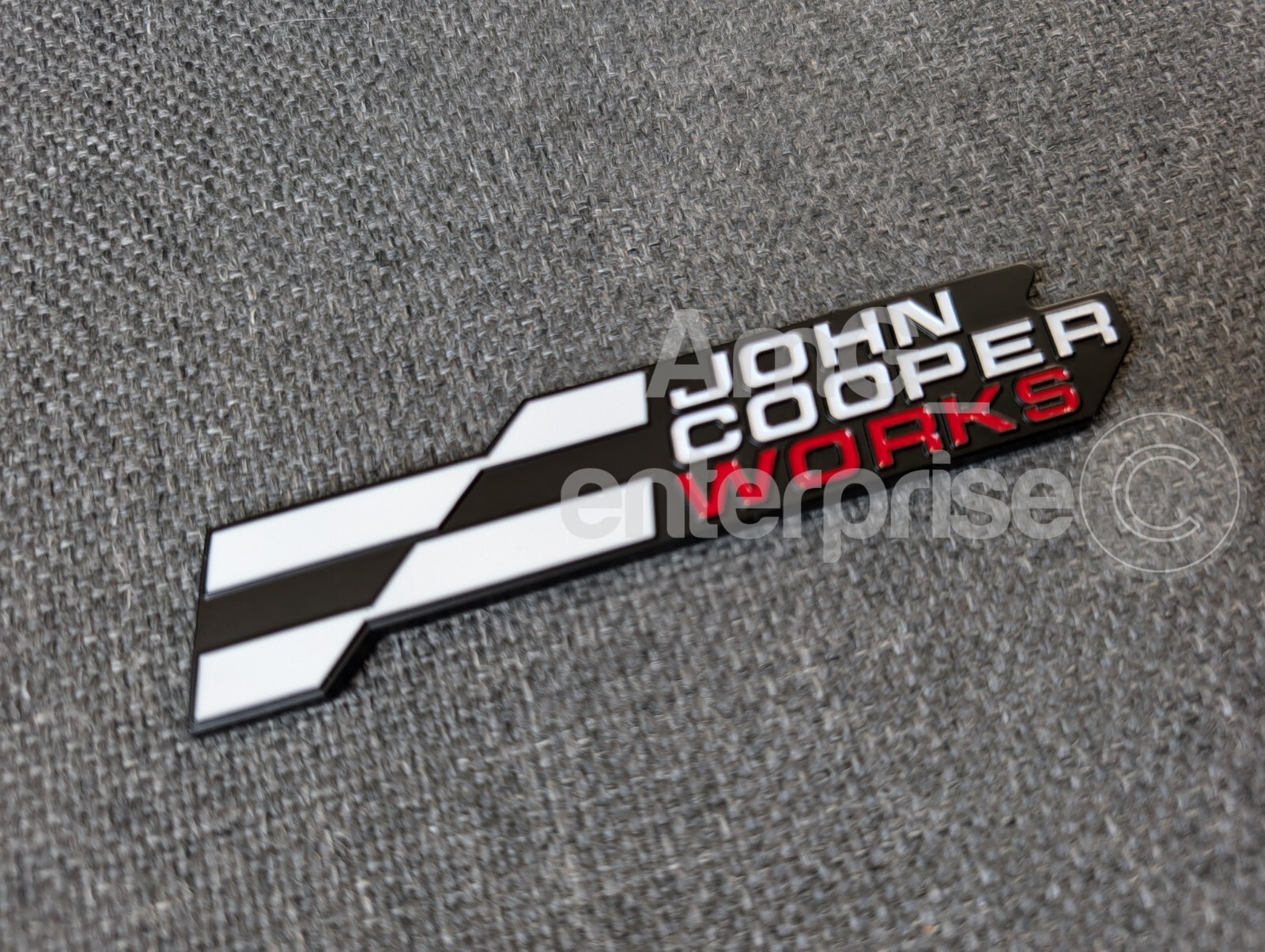 2024 Gloss Black White Red Rear Tailgate Badge for Mini Cooper Works JCW