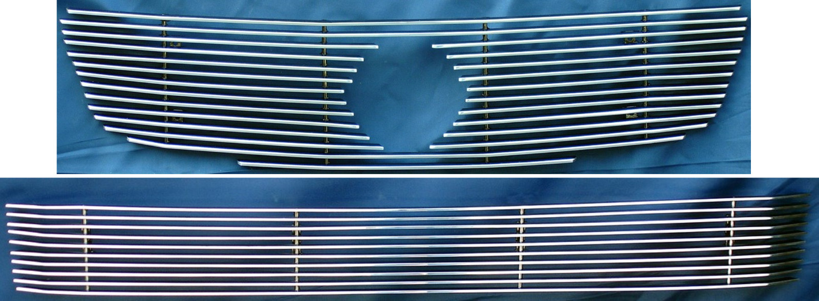 For 05-06 2005 2006 Nissan Altima 2PC Polished Logo Show Combo Billet Grille For 05-06 2005 2006 Nissan Altima 2PC Polished Logo Show Combo Billet Grille