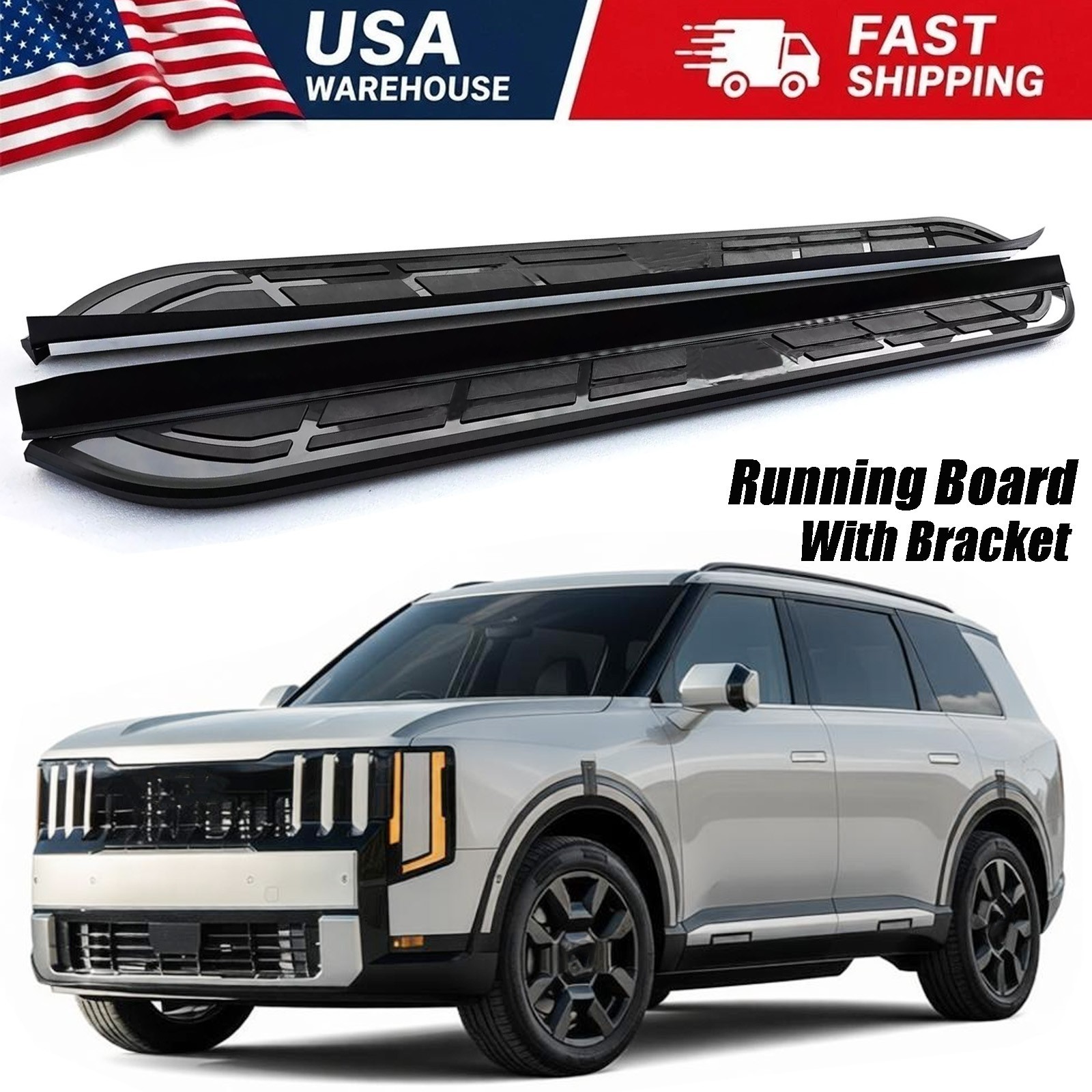 Aluminium Running Board Side Step Pedal Nerf Bar Fit for Kia Telluride LQ2 2027 Aluminium Running Board Side Step Pedal Nerf Bar Fit for Kia Telluride LQ2 2027