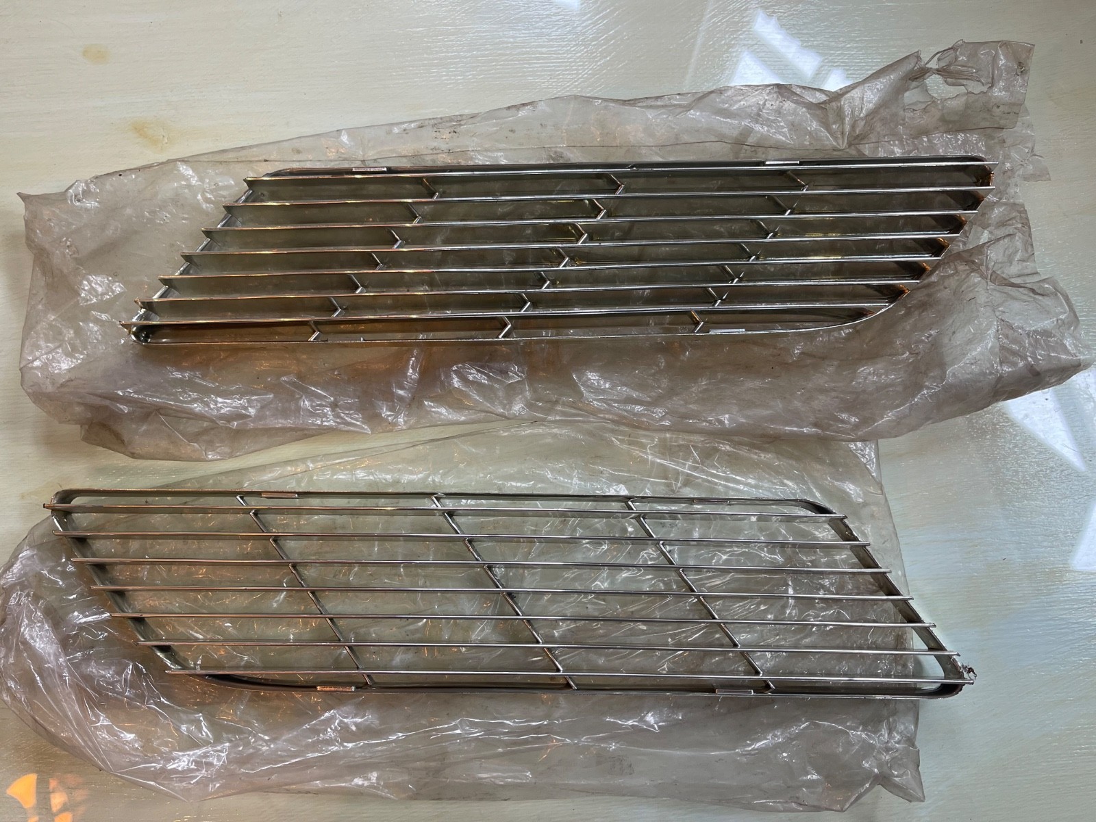 NOS NSU Prinz TT TTS Chrome Rear Quarter Panel Grilles