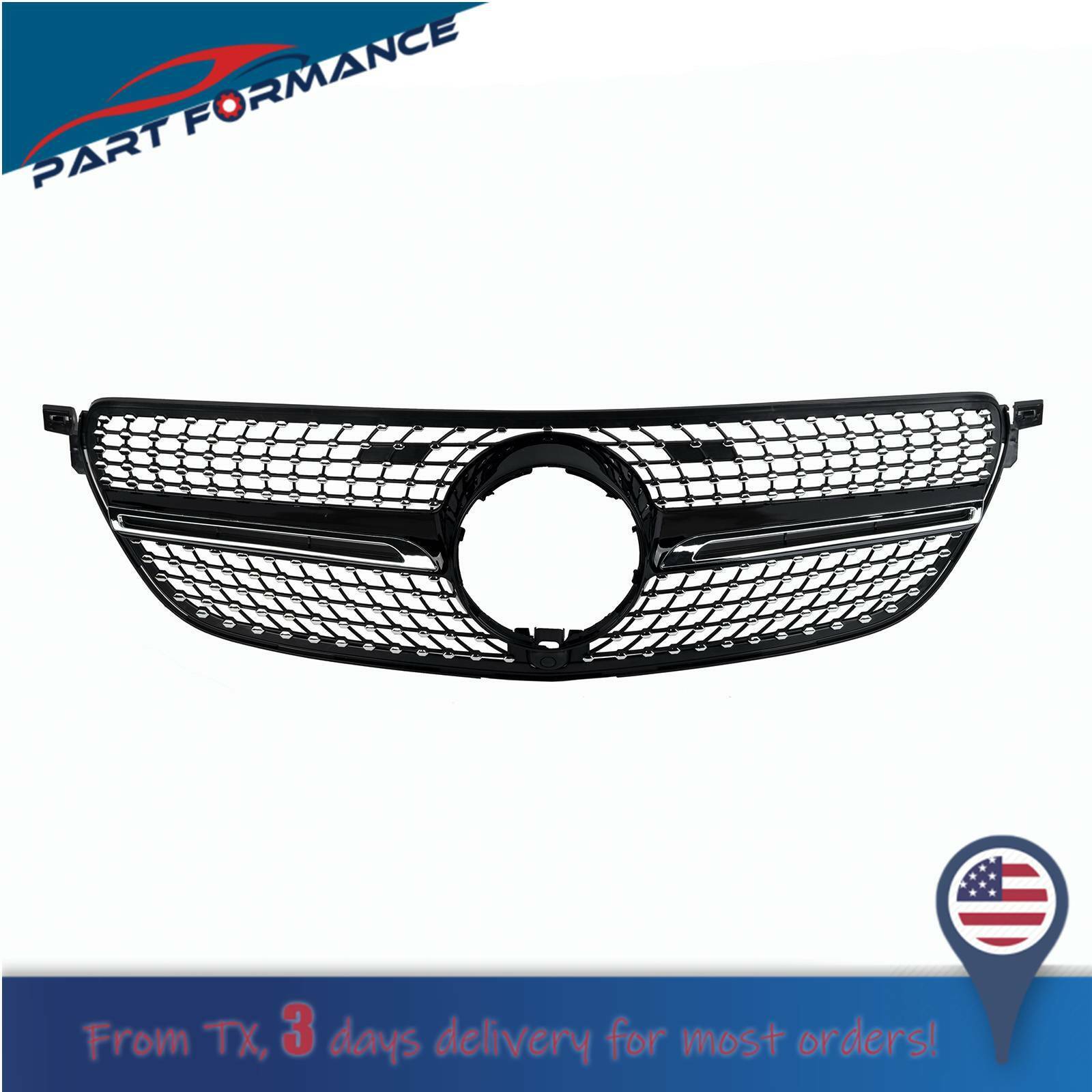 Diamond Grille For Mercedes Benz C292 GLE-CLASS Coupe' 2015-2019 Black