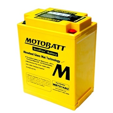 Motobatt MBTX14AU Quadflex AGM 12V Battery - MBTX14AU