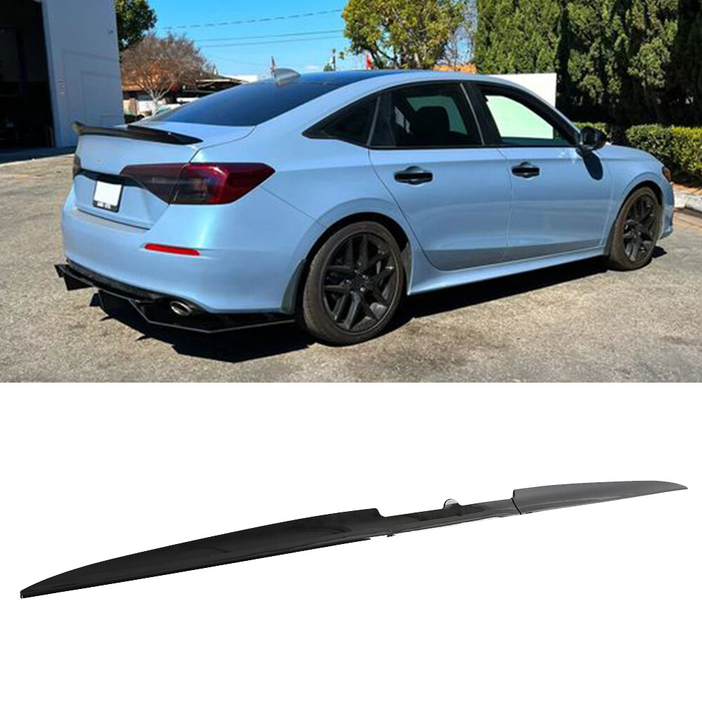 Gloss Black Rear Trunk Spoiler Lip Wing For Honda Civic 9th/10th Gen 2011-2024