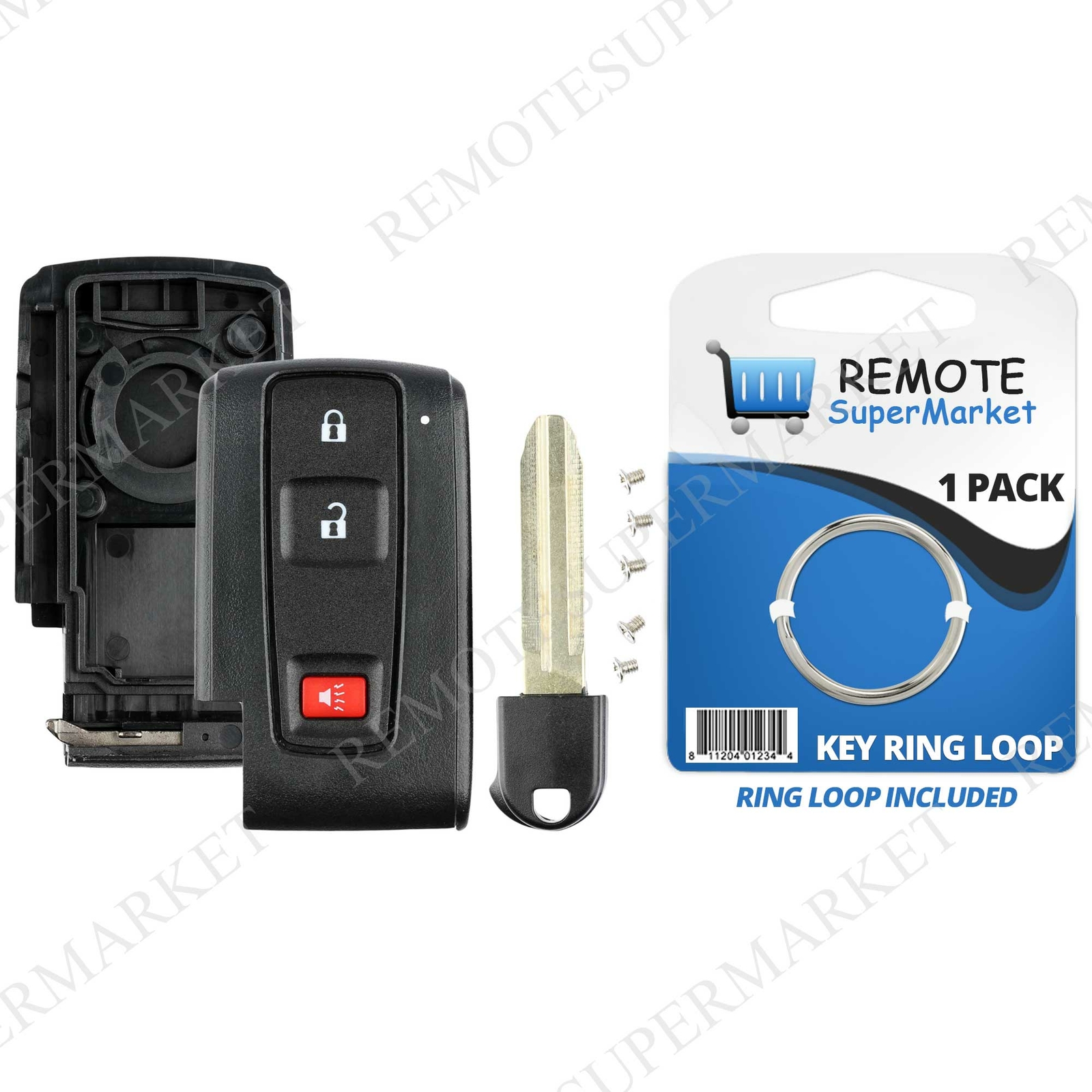 Replacement for Toyota 2004-2009 Prius Remote Car Key Fob Entry Shell Case Pad Replacement for Toyota 2004-2009 Prius Remote Car Key Fob Entry Shell Case Pad