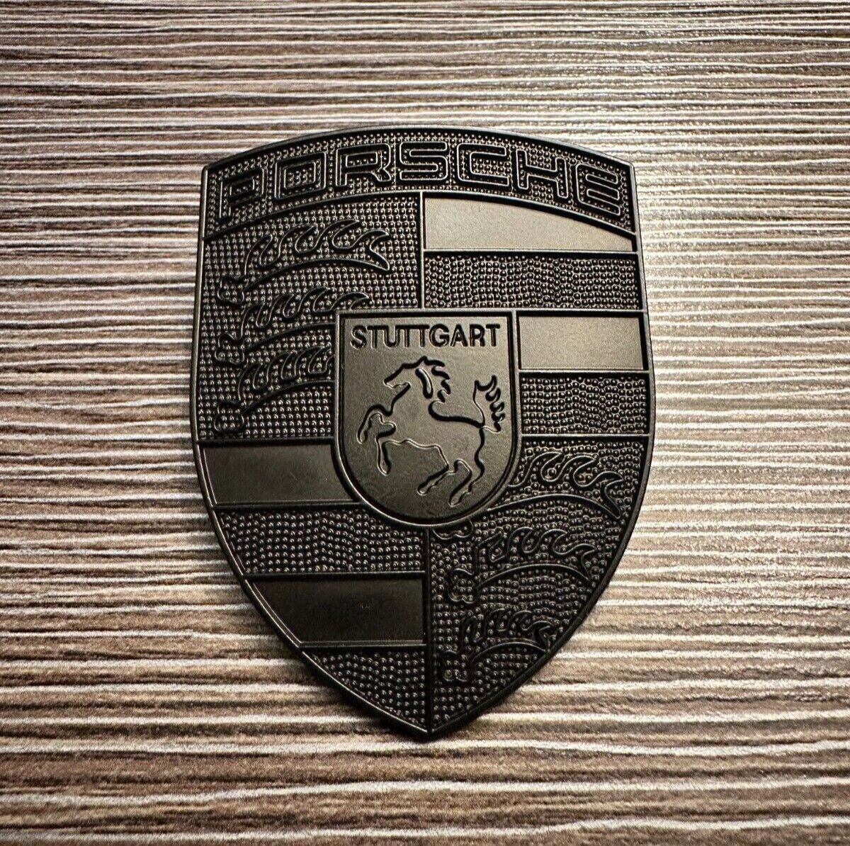Refinished BLACK Custom Porsche Hood Crest Emblem Badge For ALL popular models Refinished BLACK Custom Porsche Hood Crest Emblem Badge For ALL popular models