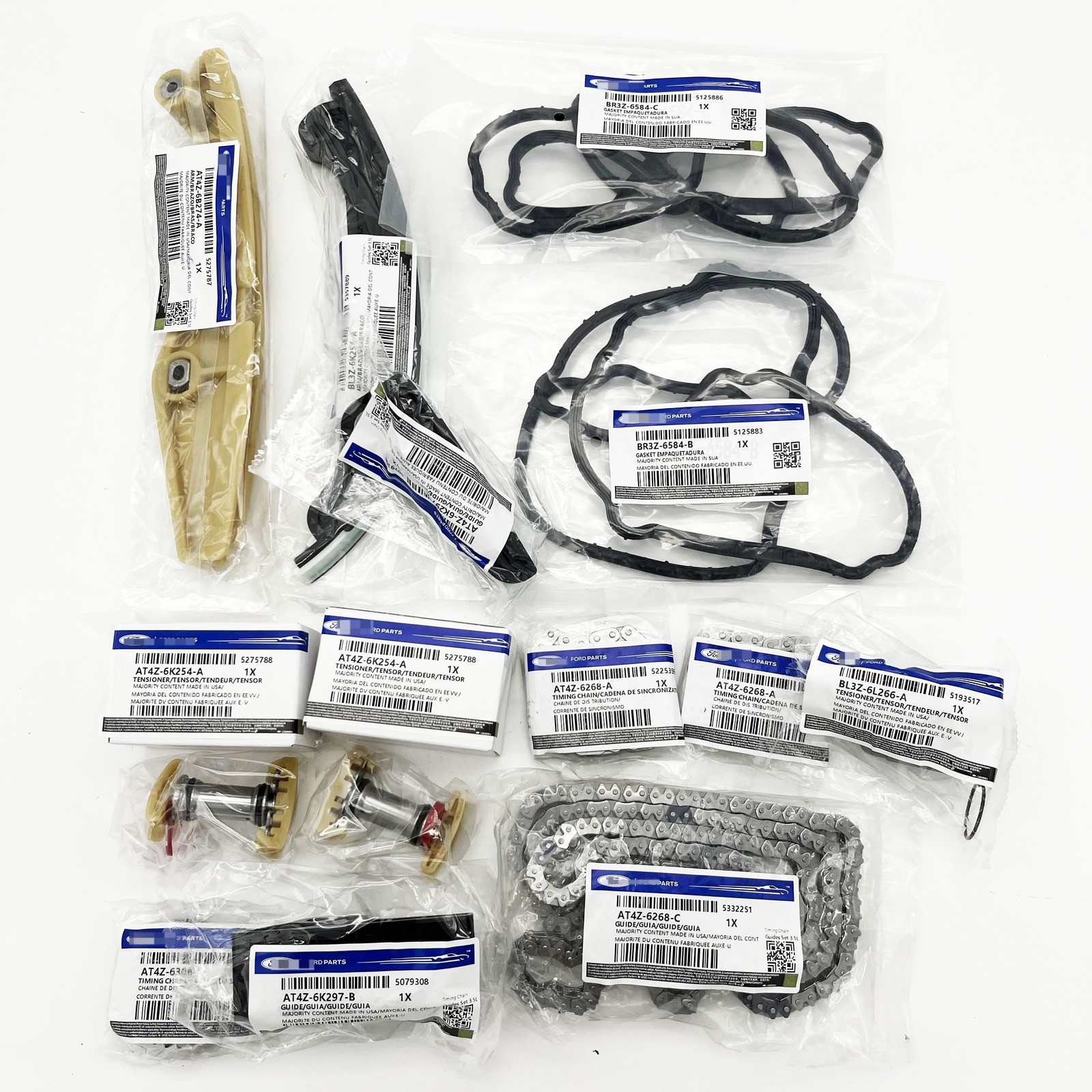 New TIMING CHAIN KIT-15 PIECES ENGINE ARM For 3.5L DOHC VCT- GTDI 2010-2016 OEM