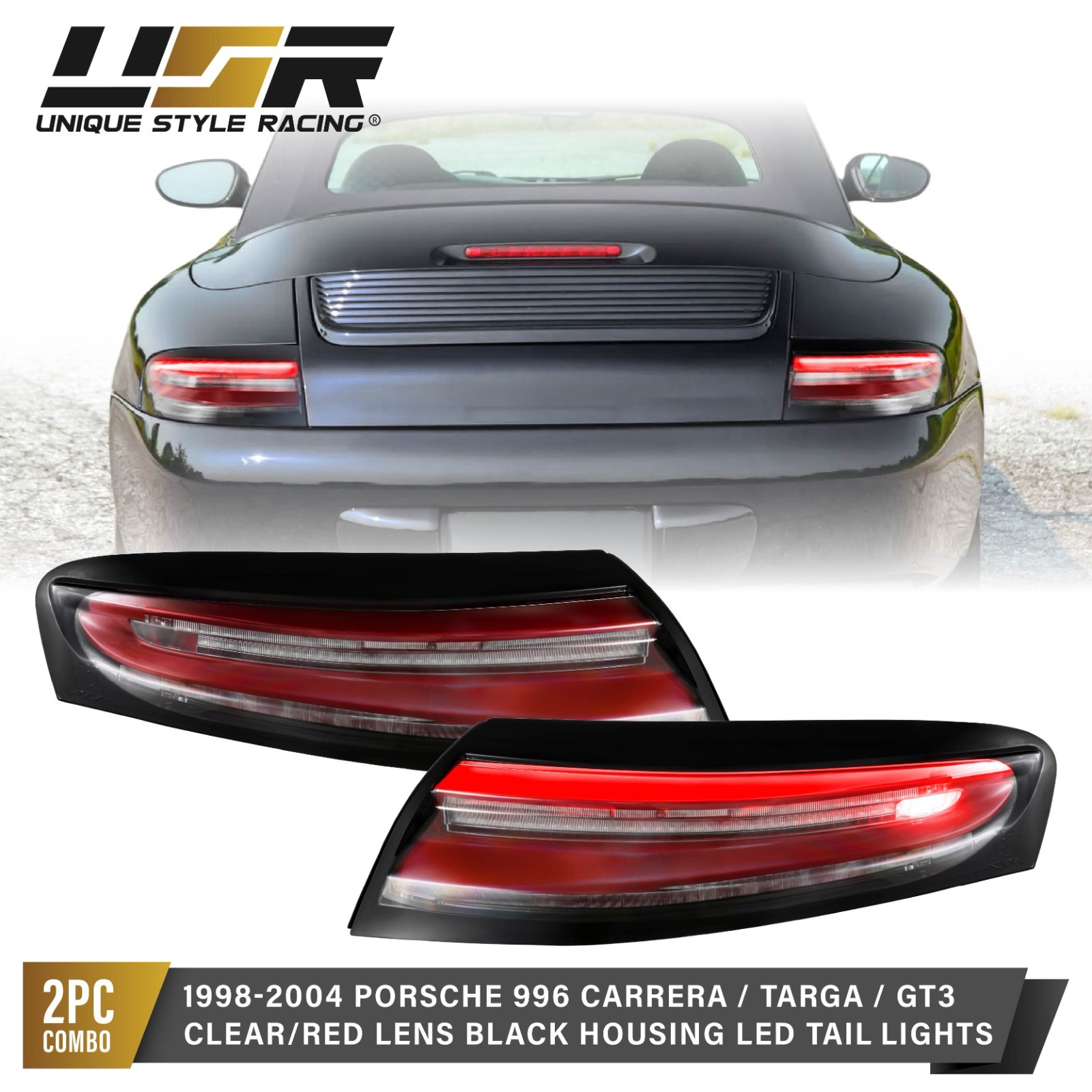 991.2 STYLE LED SEQUENTIAL TAIL LIGHTS For 98-04 Porsche 996 911 Carrera 991.2 STYLE LED SEQUENTIAL TAIL LIGHTS For 98-04 Porsche 996 911 Carrera