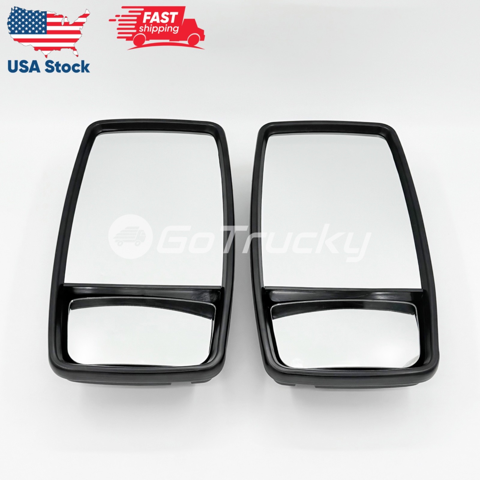 Pair of 15x8-Inch Side Door Truck Mirror Right Left Bracket ID 18mm UNIVERSAL
