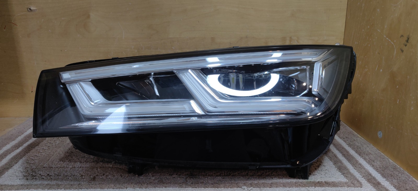 2017-2020 AUDI Q5 Q5S FULL LED LEFT COMPLETED HEADLIGHT HOUSING ONLY A14606