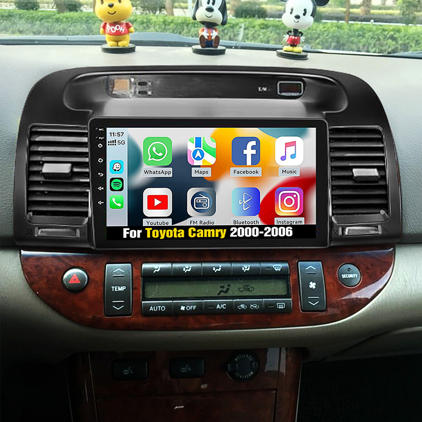 64G Android 13 For Toyota Camry 2000-2006 Car Radio Large Memory Carplay Player