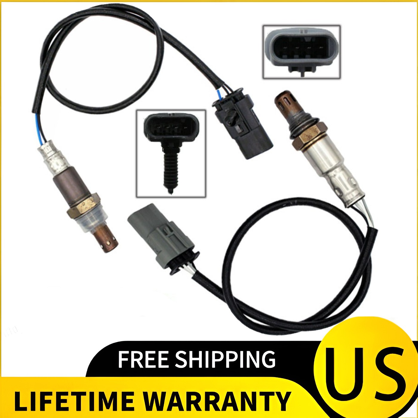 2pcs Upstream+Down Oxygen Sensor For 2013-2017 Cadillac ATS 2.5L 2.0L CTS 2.0L