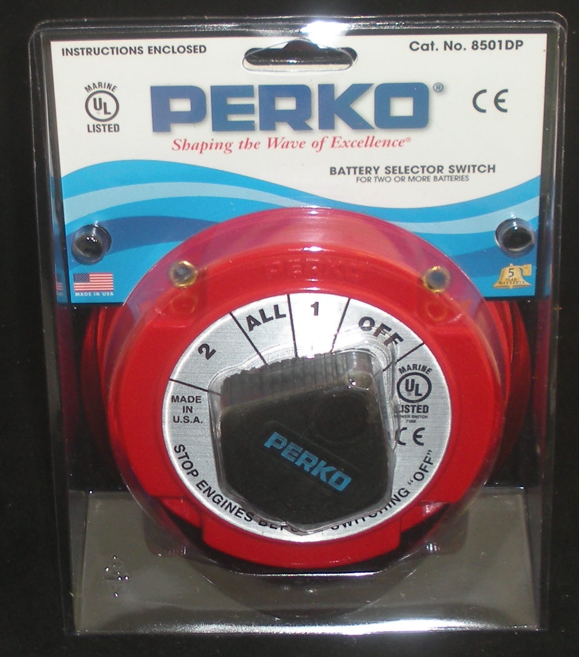 Perko 8501DP 8501 Battery Selector Switch for 2 Batteries 3/8\ Perko 8501DP 8501 Battery Selector Switch for 2 Batteries 3/8\
