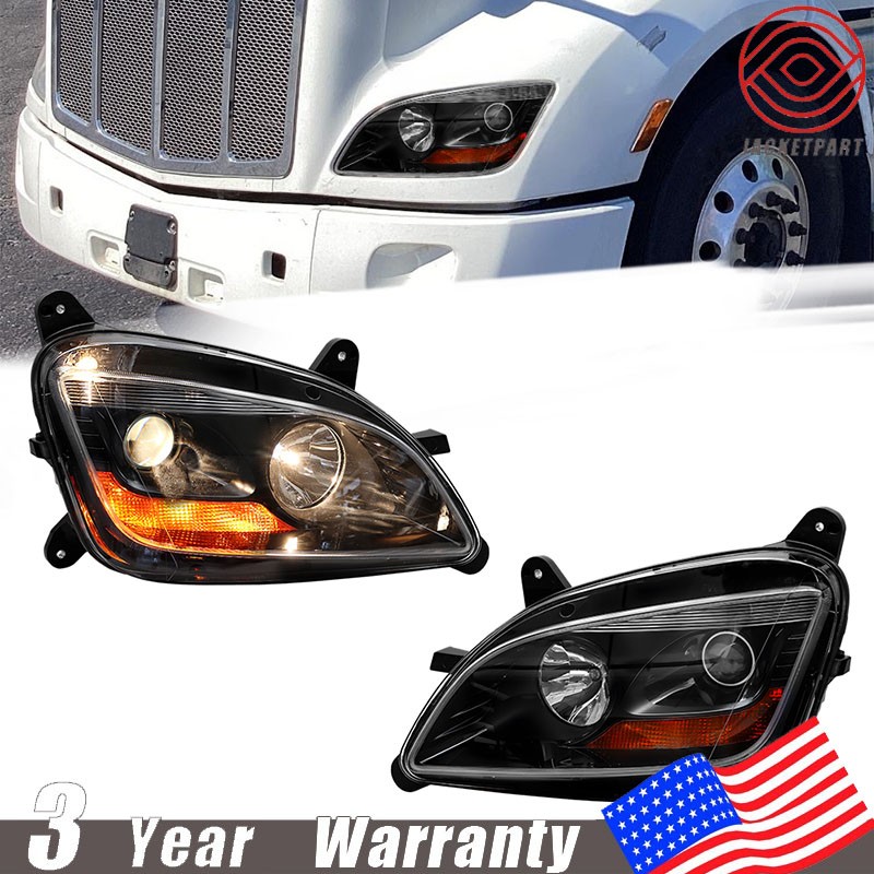 For 2013-2020 Peterbilt 579 2011-2018 Peterbilt 587 Headlight Pair Halogen LH&RH