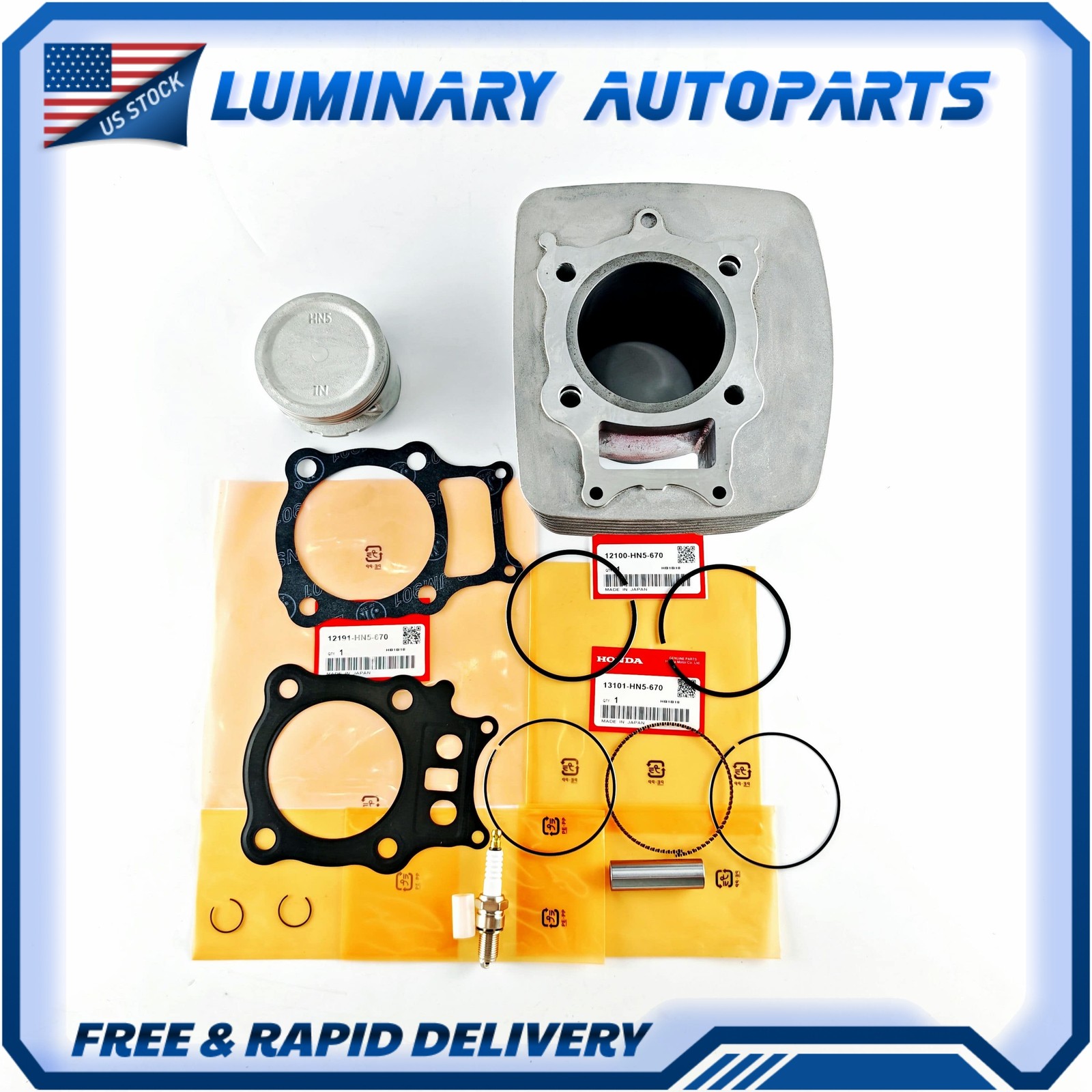 OEM Cylinder Piston Gasket Top End Kit For 2000-2006 Honda Rancher TRX350 NEW