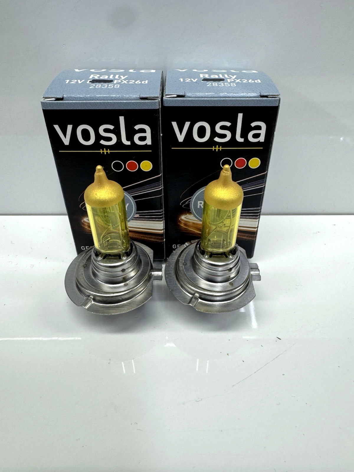 2x- Vosla H7 Off-Road YELLOW Fog Lamp Bulbs 12V 65W Super Bright Px26d 64217