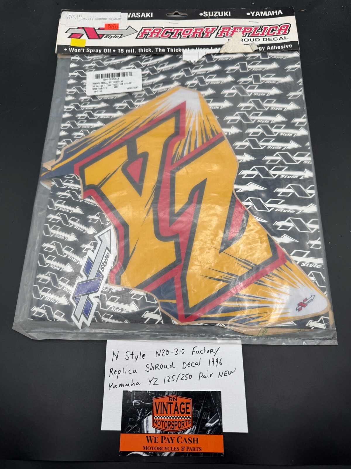 N Style N20-310 Factory Replica Shroud Decals Fit\'s 1996 Yamaha YZ 125/250 Pair N Style N20-310 Factory Replica Shroud Decals Fit\'s 1996 Yamaha YZ 125/250 Pair