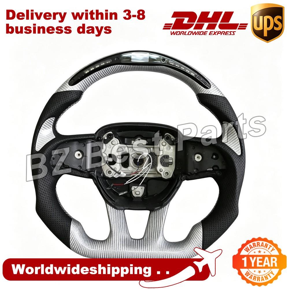 LED carbon fiber  Steering Wheel For Dodge Charger Challenger Durango SRT 15~24