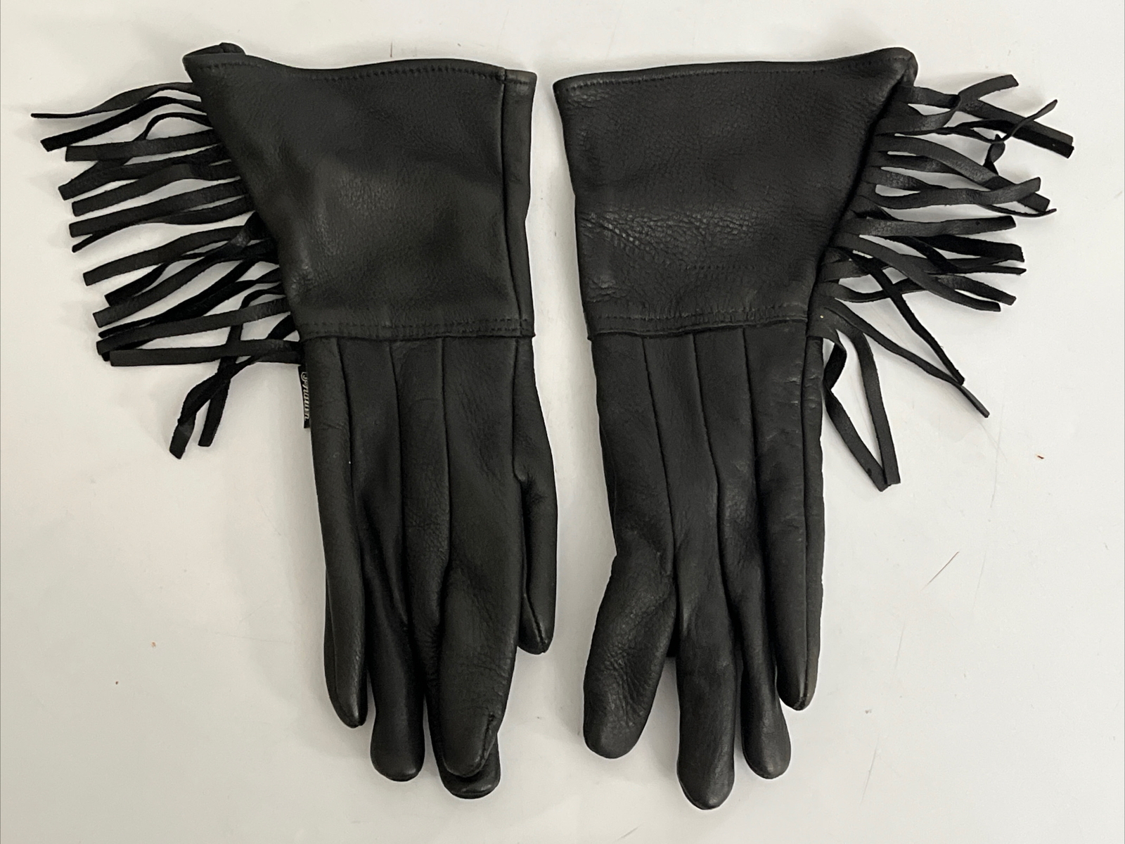 Indian Original Canadian Motorcycle Gauntlet Fringe Gloves Women’s Size (M) RARE Indian Original Canadian Motorcycle Gauntlet Fringe Gloves Women’s Size (M) RARE