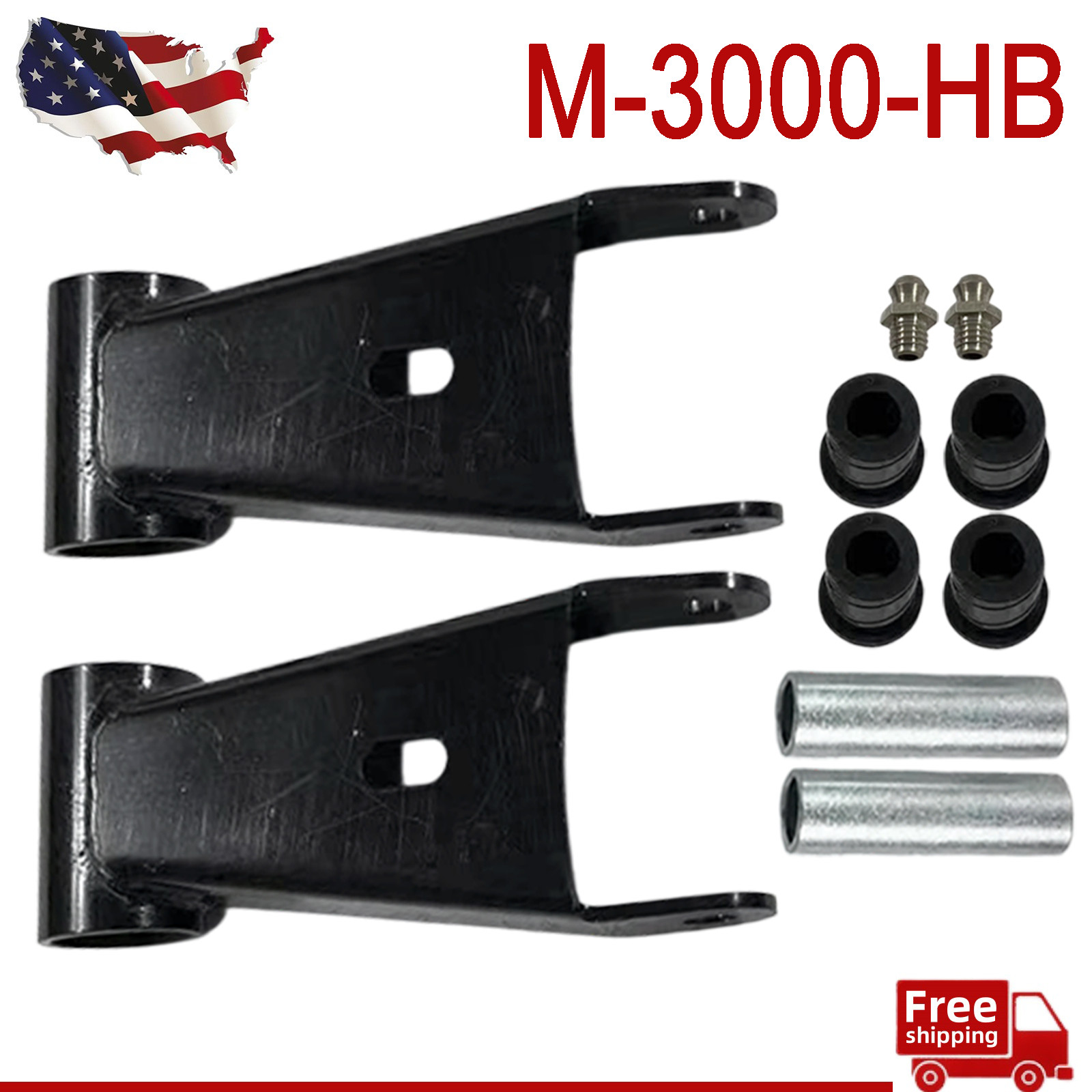 For Ford Racing 2021-2025 Ford F-150 New M-3000-HB Rear Lowering Shackles Kit For Ford Racing 2021-2025 Ford F-150 New M-3000-HB Rear Lowering Shackles Kit