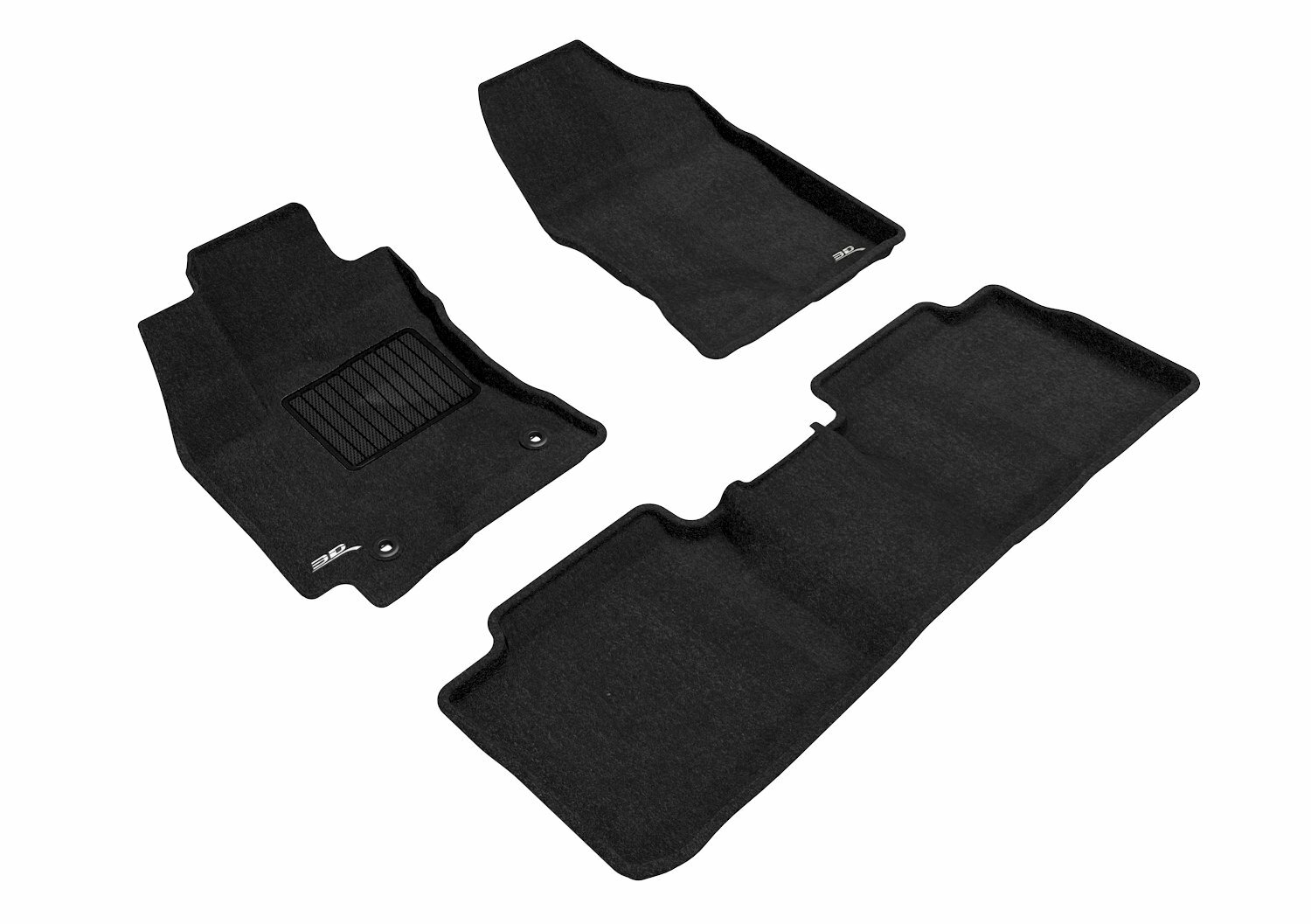 3D Maxpider 2014-2019 Fits Toyota Corolla Elegant Woven Nylon Black Floor Mat