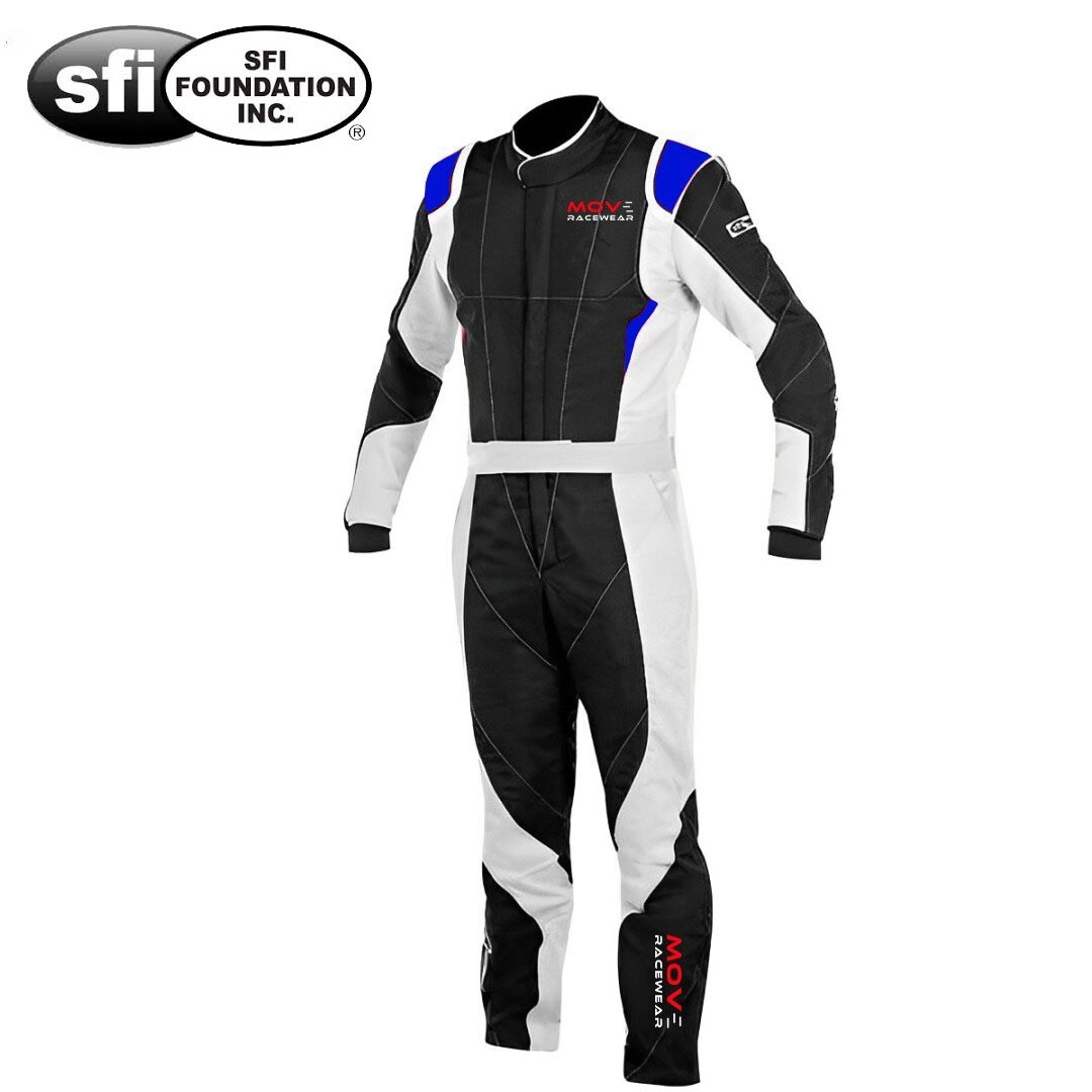 Move Extra-Light SFI 3.2A/5 Approved 2Layer Nomex Car Rally Race Suit Blue Move Extra-Light SFI 3.2A/5 Approved 2Layer Nomex Car Rally Race Suit Blue
