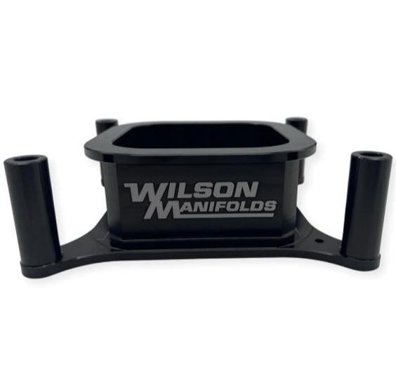 Wilson Manifolds Open Carburetor Spacers Aluminum, 2 in. Thick, Open, Square Bor Wilson Manifolds Open Carburetor Spacers Aluminum, 2 in. Thick, Open, Square Bor