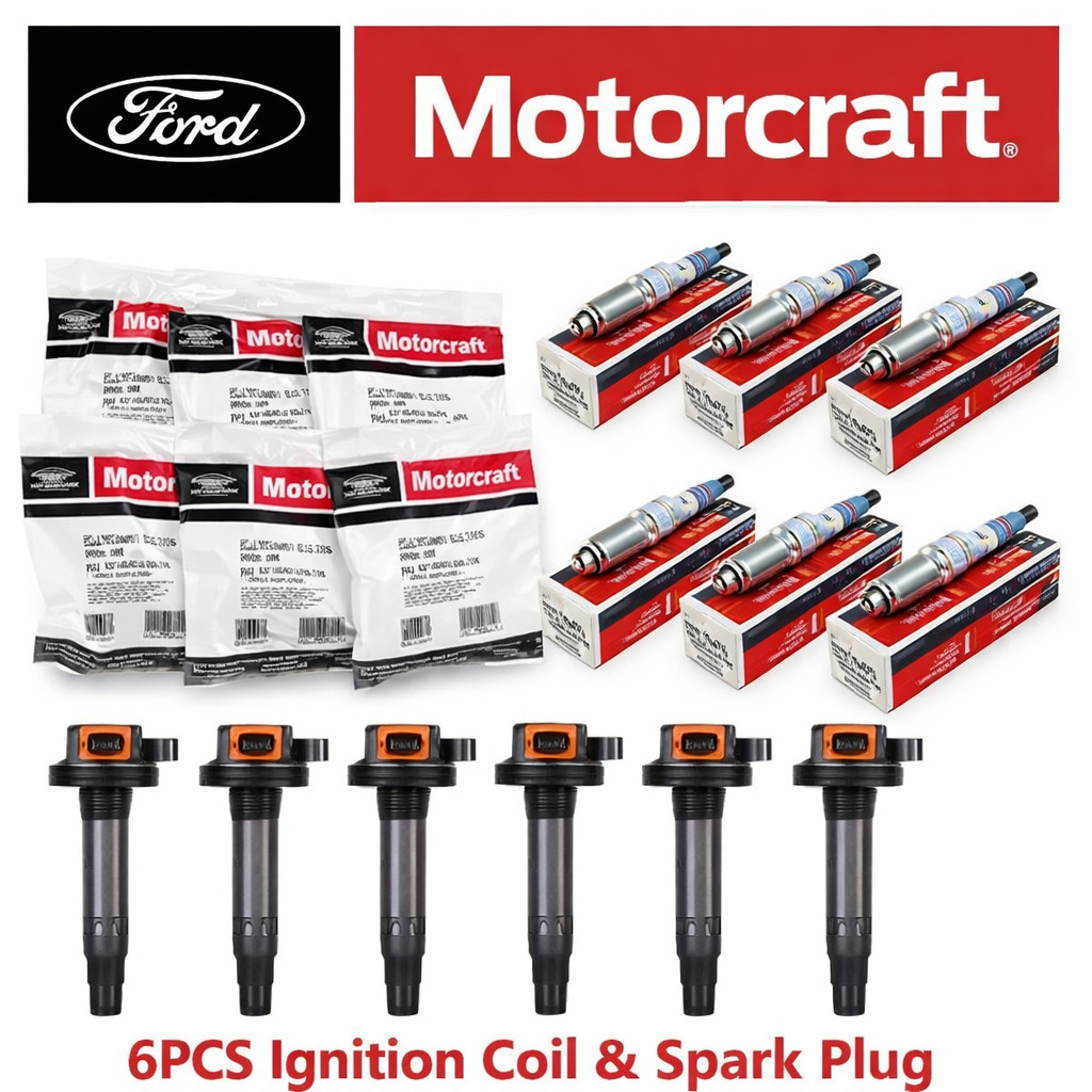 6PCS. GENUINE Motorcraft Ignition Coil & Spark Plug For Ford F150 3.5L