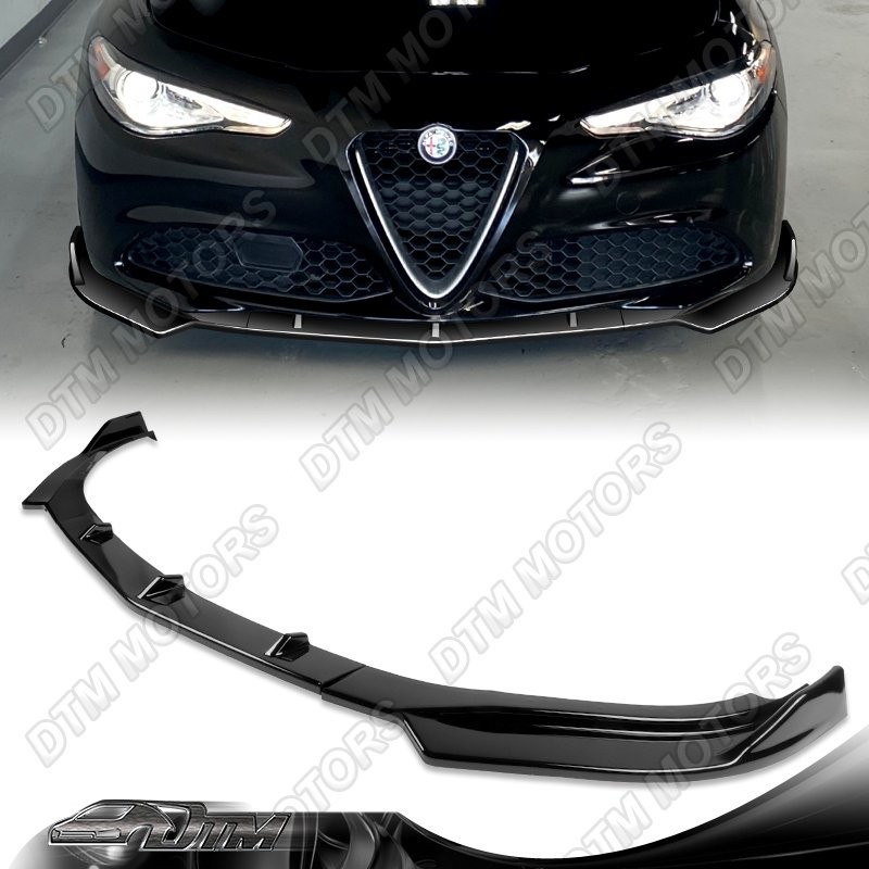 For 2017-2021 Alfa Romeo Giulia Painted Black Front Bumper Lip Body Kit Spoiler