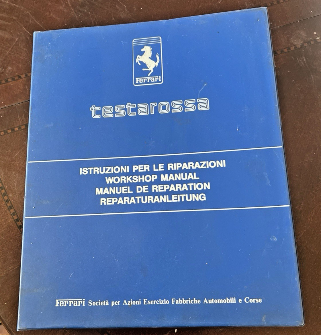 FERRARI TESTAROSSA OWNERS WORKSHOP | REPAIR INSTRUCTIONS HANDBOOK ORIGINAL FERRARI TESTAROSSA OWNERS WORKSHOP | REPAIR INSTRUCTIONS HANDBOOK ORIGINAL