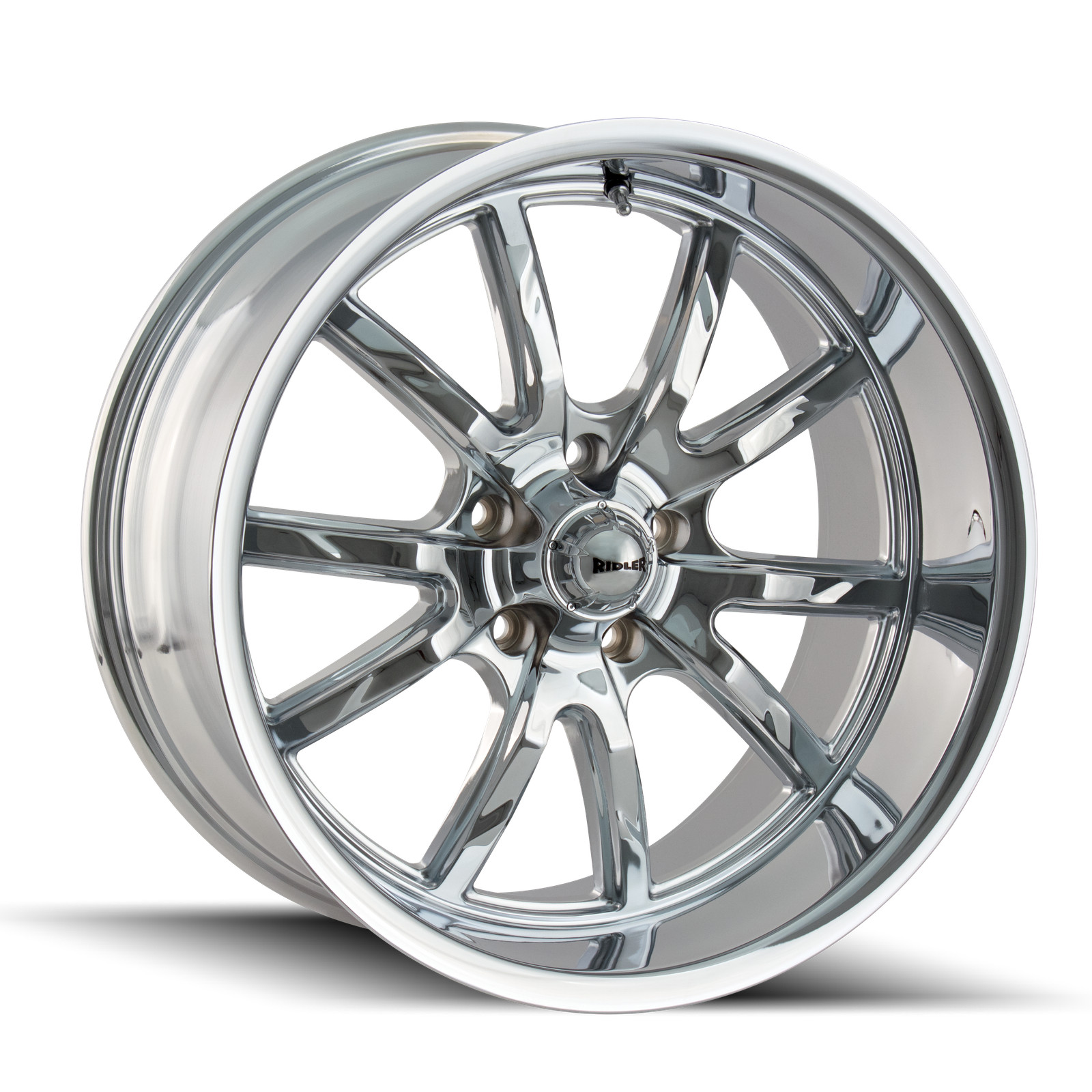 Ridler Wheels 650 17x8 +0 Chrome 5x120.65 5x4.75 (QTY 1) 650-7861C