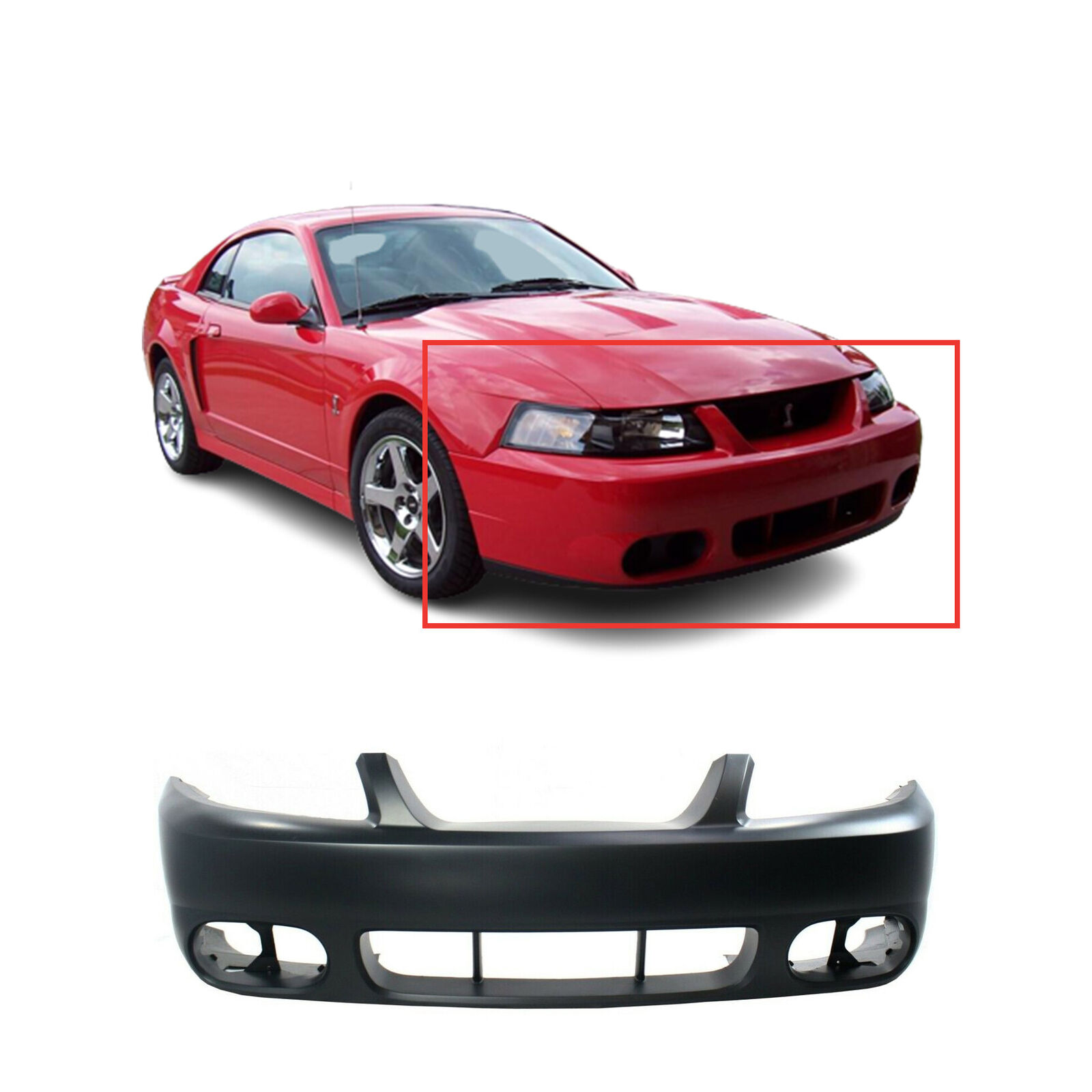 Front Bumper Cover for 2003 2004 Ford Mustang SVT Cobra FO1000533