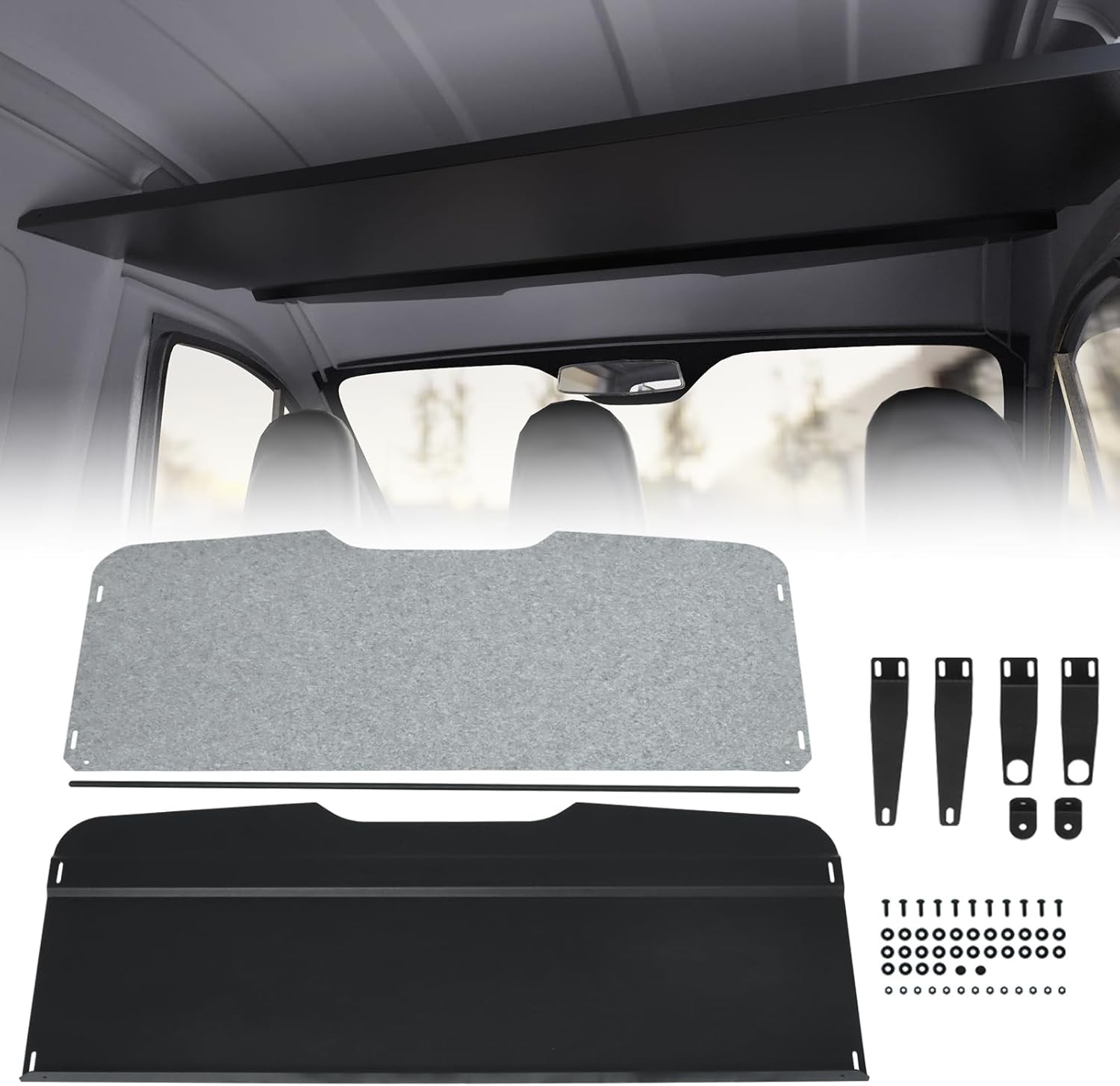 MELIPRON Aluminum Van Headliner Shelf for 2007-2018 Mercedes Sprinter