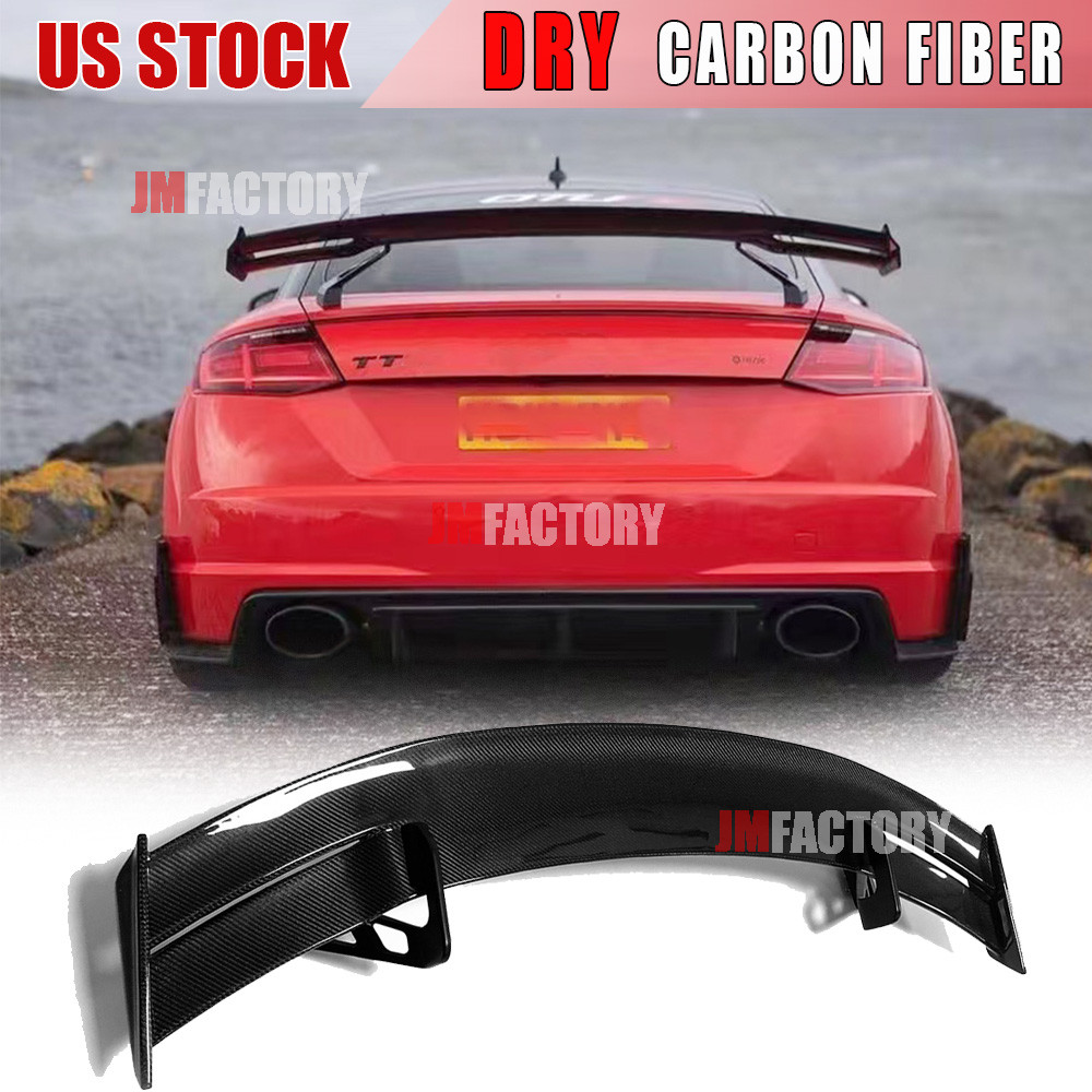 DRY Carbon Fiber Rear Trunk Spoiler Wing Lip Fit Audi TT TTS TTRS R8 Coupe 13-24