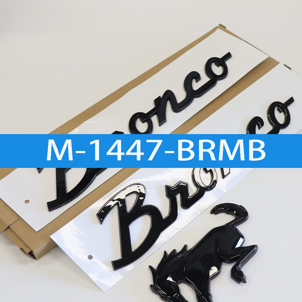 For 2021-2026 Bro Tailgate Fender Side Classic Emblem Badge Gloss Black
