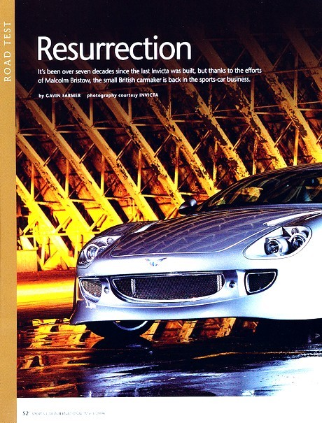 2006 Invicta S1-320 S1 Original Car Review Report Print Article J964 2006 Invicta S1-320 S1 Original Car Review Report Print Article J964