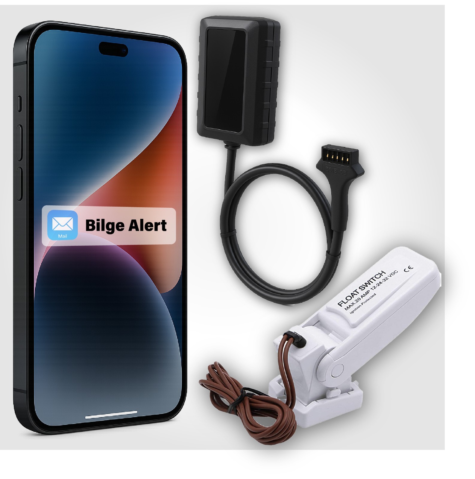 Waterproof Boat GPS Tracker GV57 + Float Switch | Bilge Pump Alarm & Alerts